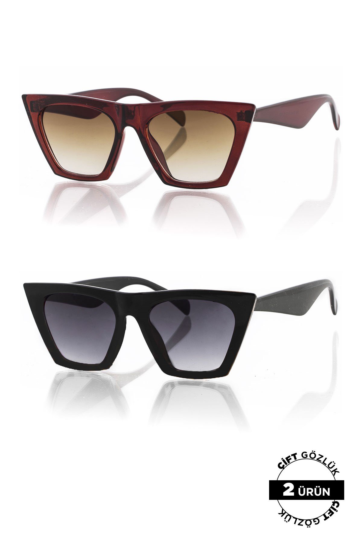 PL8045R01R02 Unisex Güneş Gözlüğü 2'li Ürün