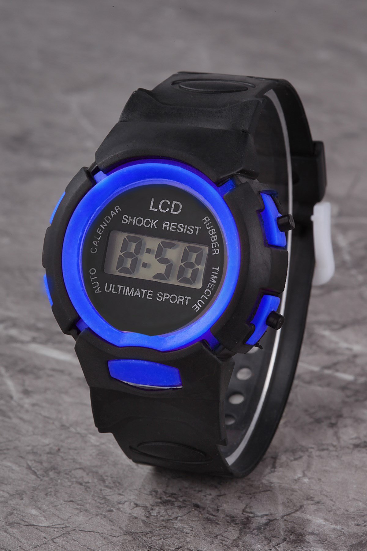 PLCDJT023R01 ÇOCUK SİYAH DİJİTAL KADRAN SİLİKON KORDON KOL SAATİ