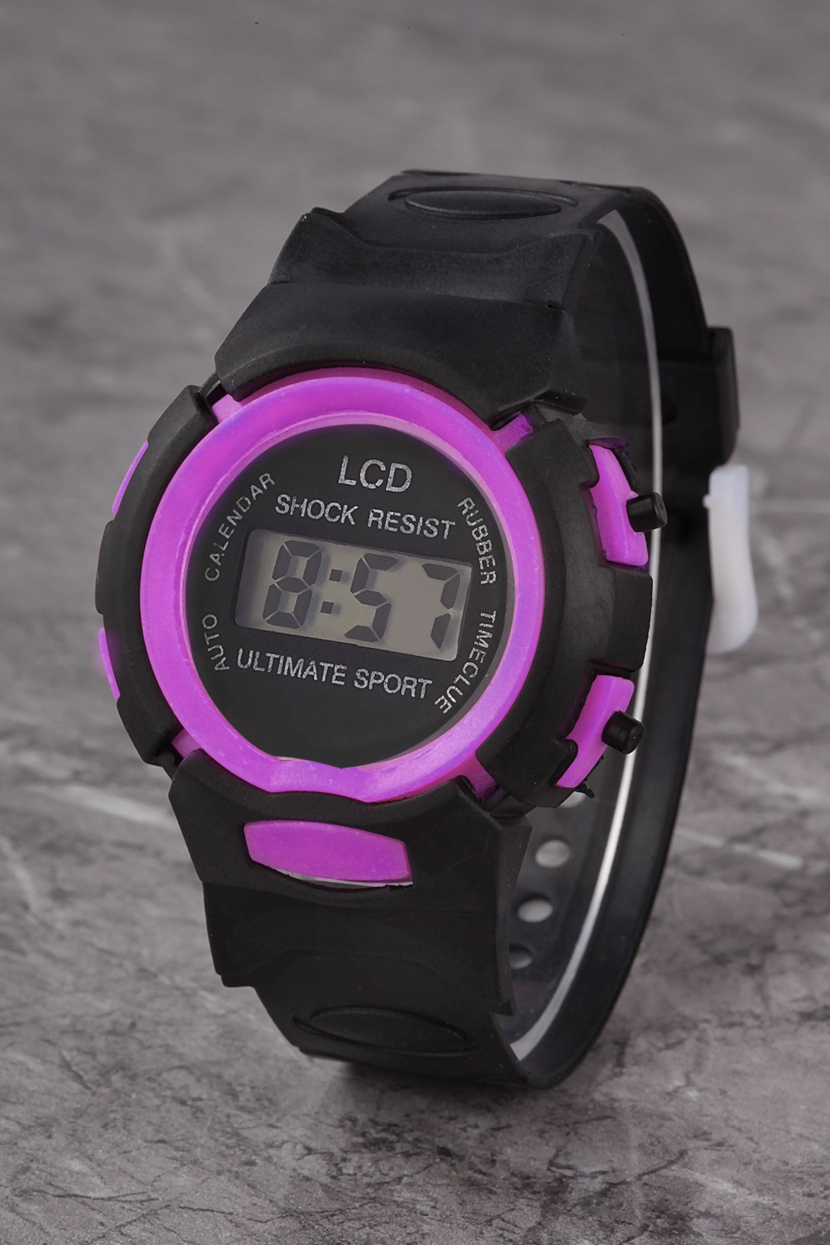 PLCDJT023R010 ÇOCUK FUŞYA DİJİTAL KADRAN SİLİKON KORDON KOL SAATİ