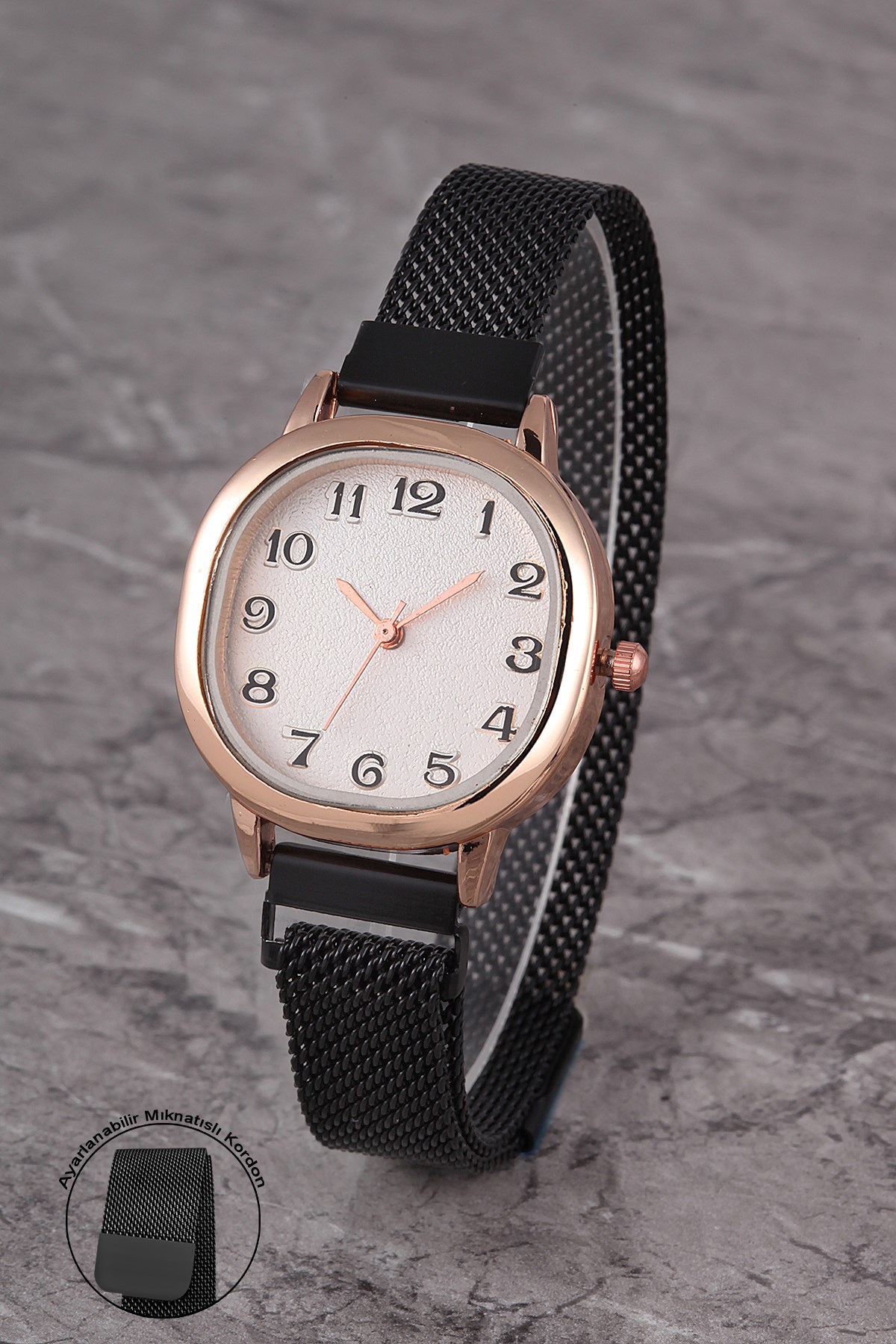 PLKHM010R04 KADIN SAAT NUMARALI BASIC KADRAN MIKNATISLI HASIR KORDON