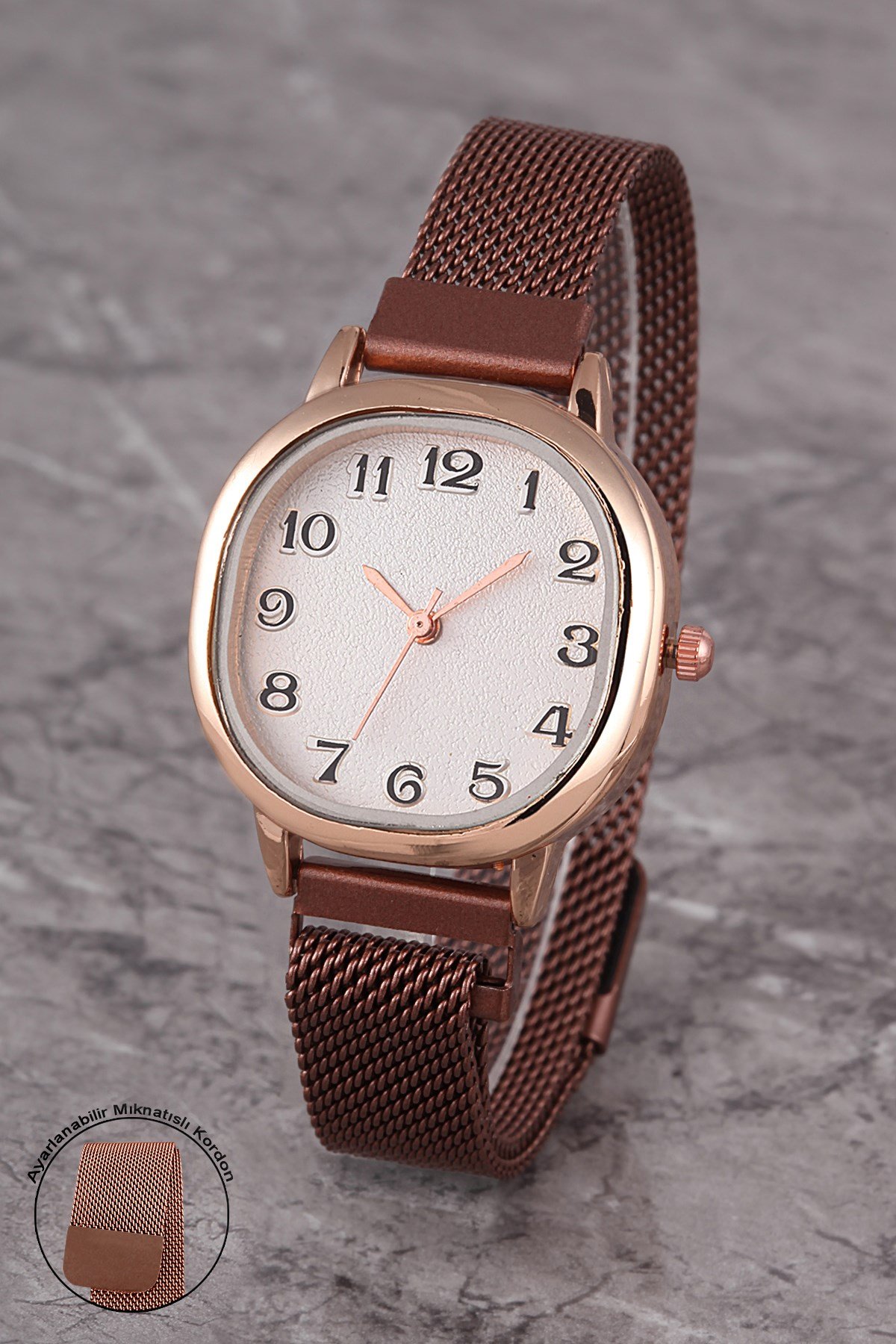 PLKHM010R05 KADIN SAAT NUMARALI BASIC KADRAN MIKNATISLI HASIR KORDON