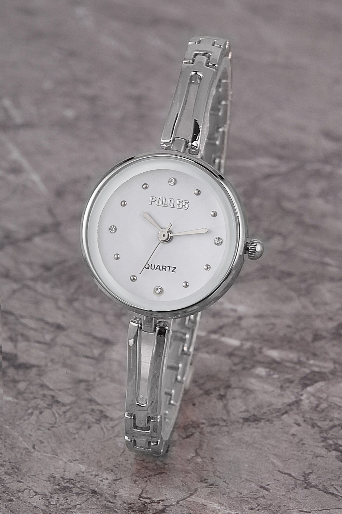 PLKM008R03 KADIN SAAT TAŞ DETAYLI KADRAN ŞIK METAL KORDON