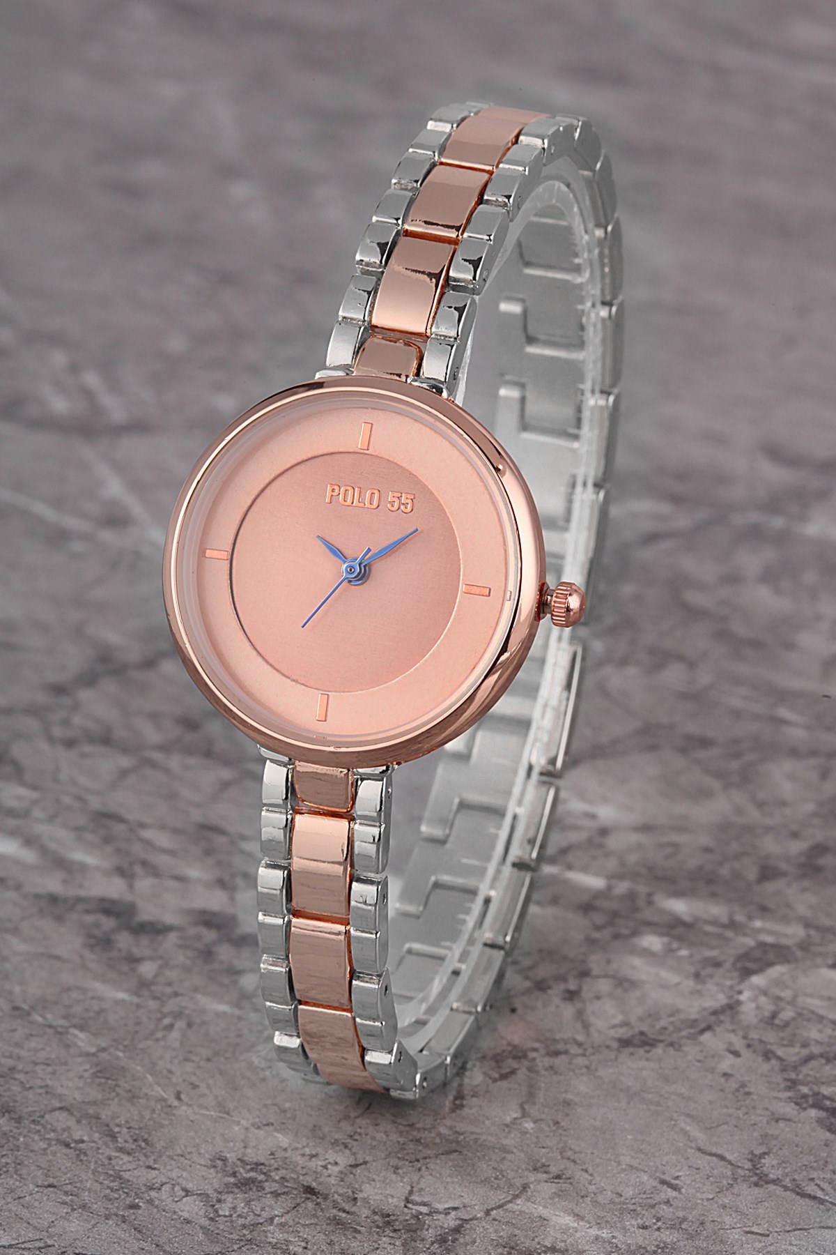 PLKM010R01 KADIN SAAT ÇİZGİLİ ŞIK KADRAN METAL KORDON