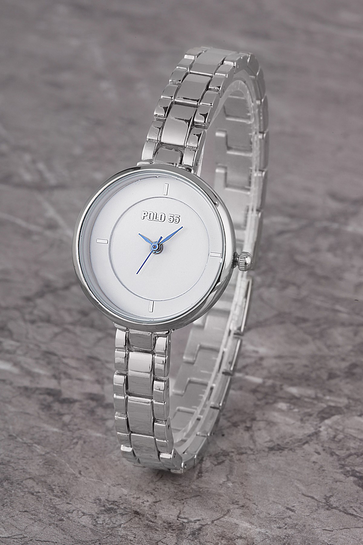 PLKM010R03 KADIN SAAT ÇİZGİLİ ŞIK KADRAN METAL KORDON