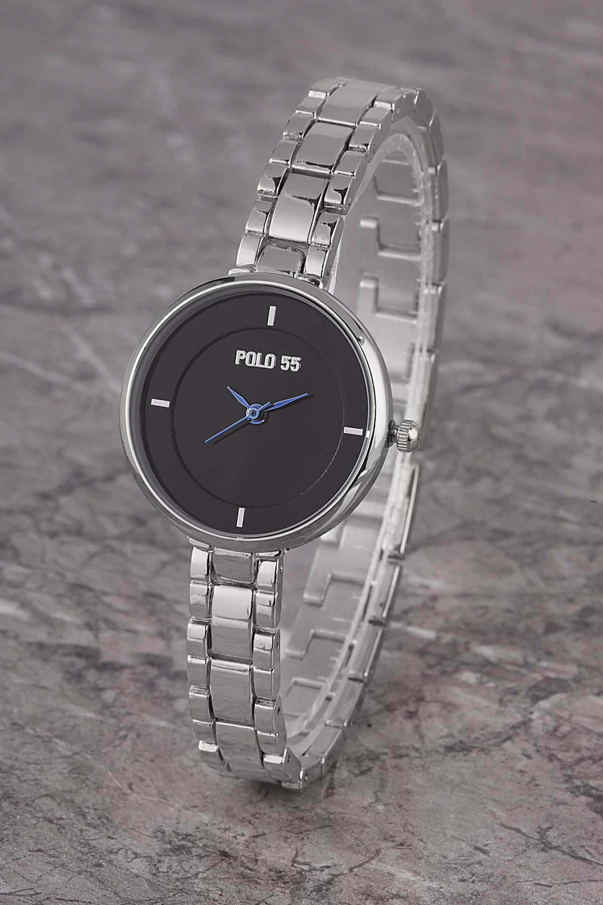 PLKM010R05 KADIN SAAT ÇİZGİLİ ŞIK KADRAN METAL KORDON