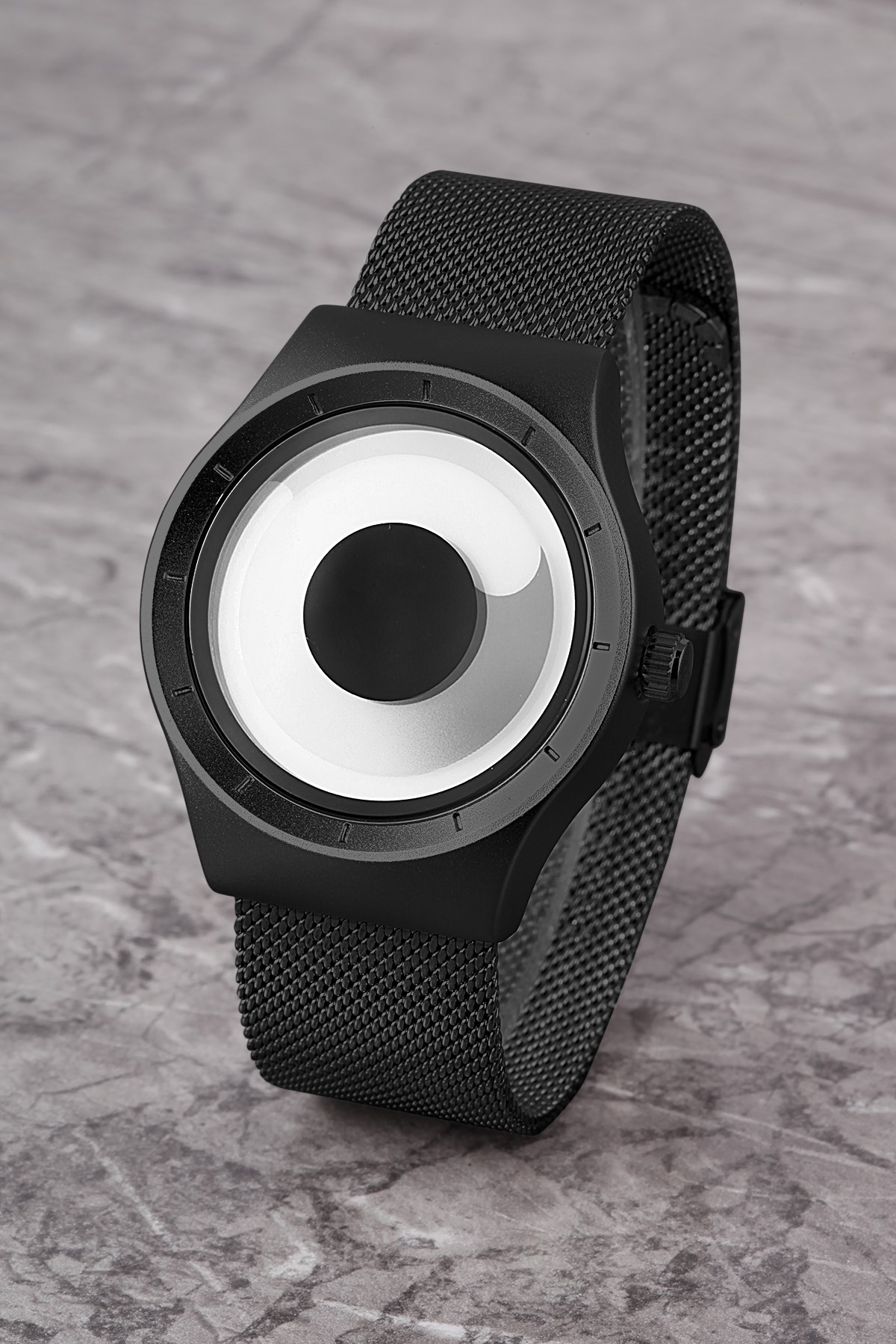 PLPREMIUM02R04 İlizyonist Tasarım,Erkek ve Kadın Kullanabilir,Çelik Hasır Kordon,Unisex BEYAZ Kol Saati