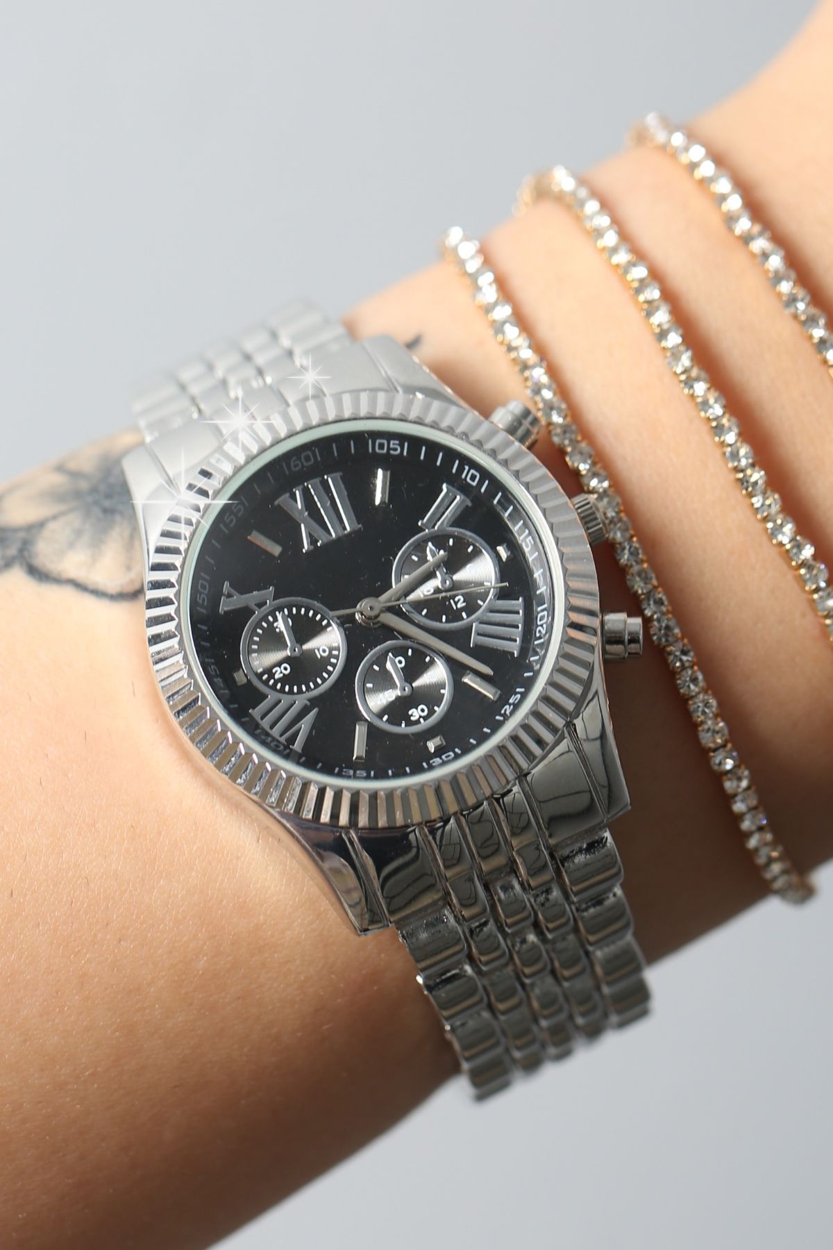 Polo55 Dekoratif Göstergeli Metal Kordon Kadın Kol Saati