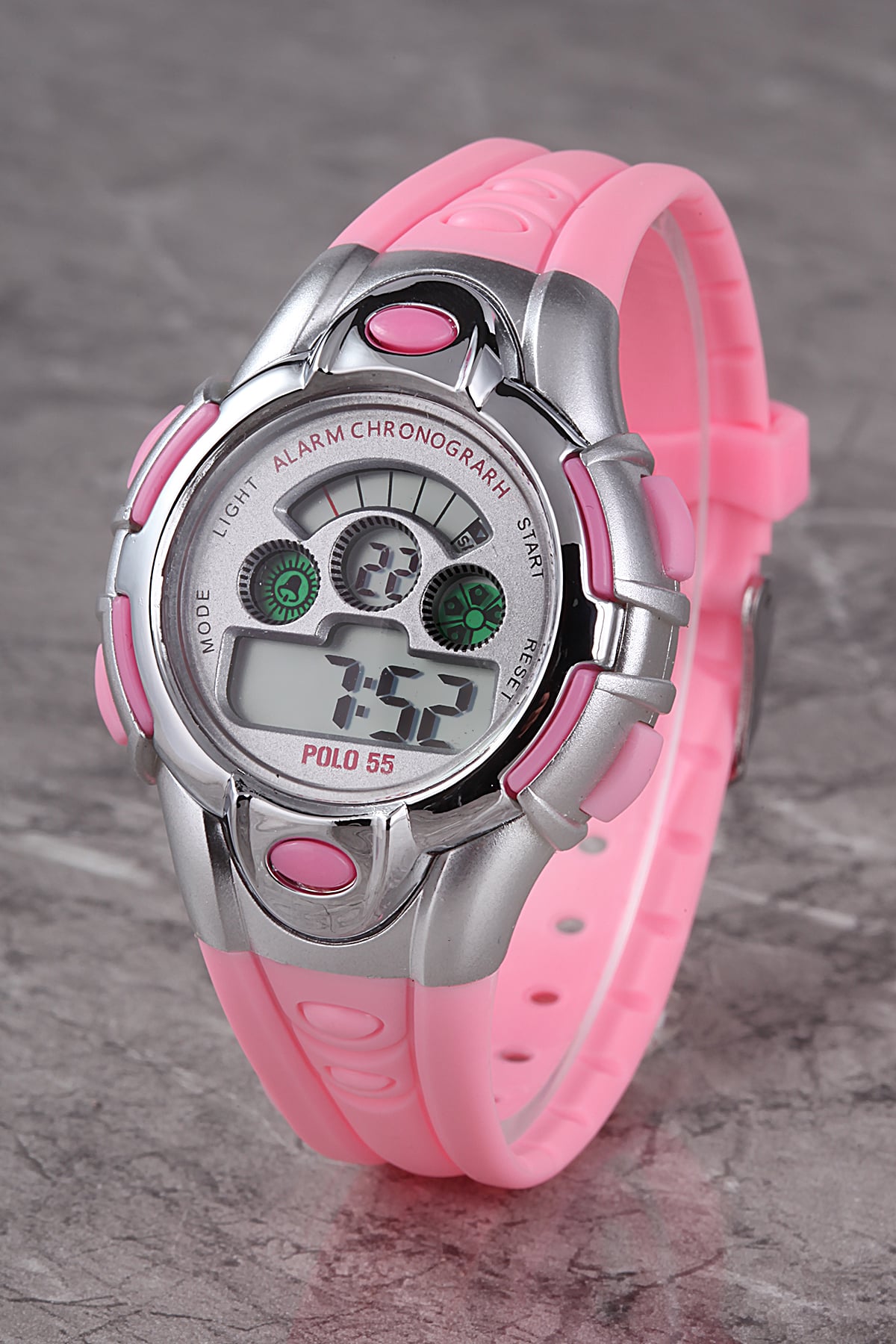 POLO55 Dijital Kız Çocuk Kol Saati Pembe PLCDJT024R02