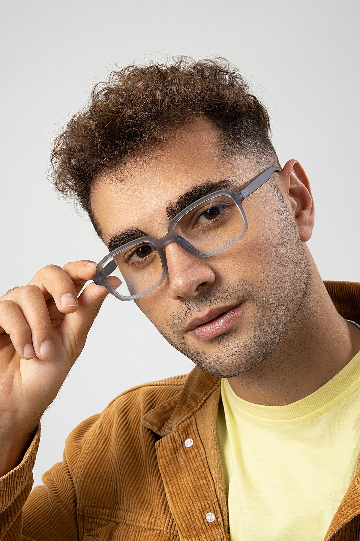 POLO55 Dikdörtgen Model Erkek B-Block Mavi Işık Korumalı Gözlük