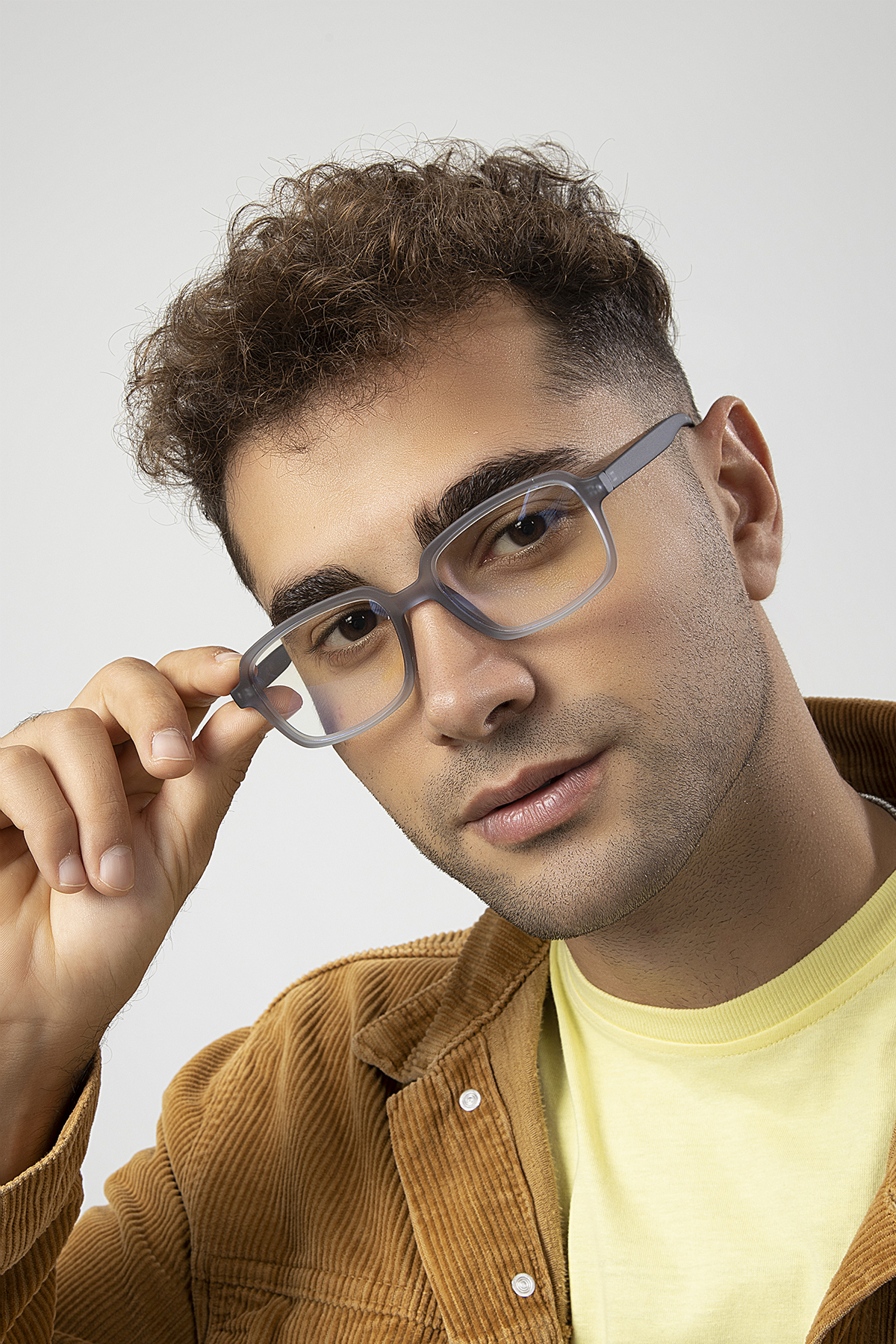 POLO55 Dikdörtgen Model Erkek B-Block Mavi Işık Korumalı Gözlük