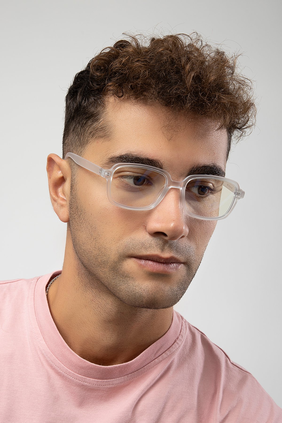 POLO55 Dikdörtgen Model Erkek B-Block Mavi Işık Korumalı Gözlük