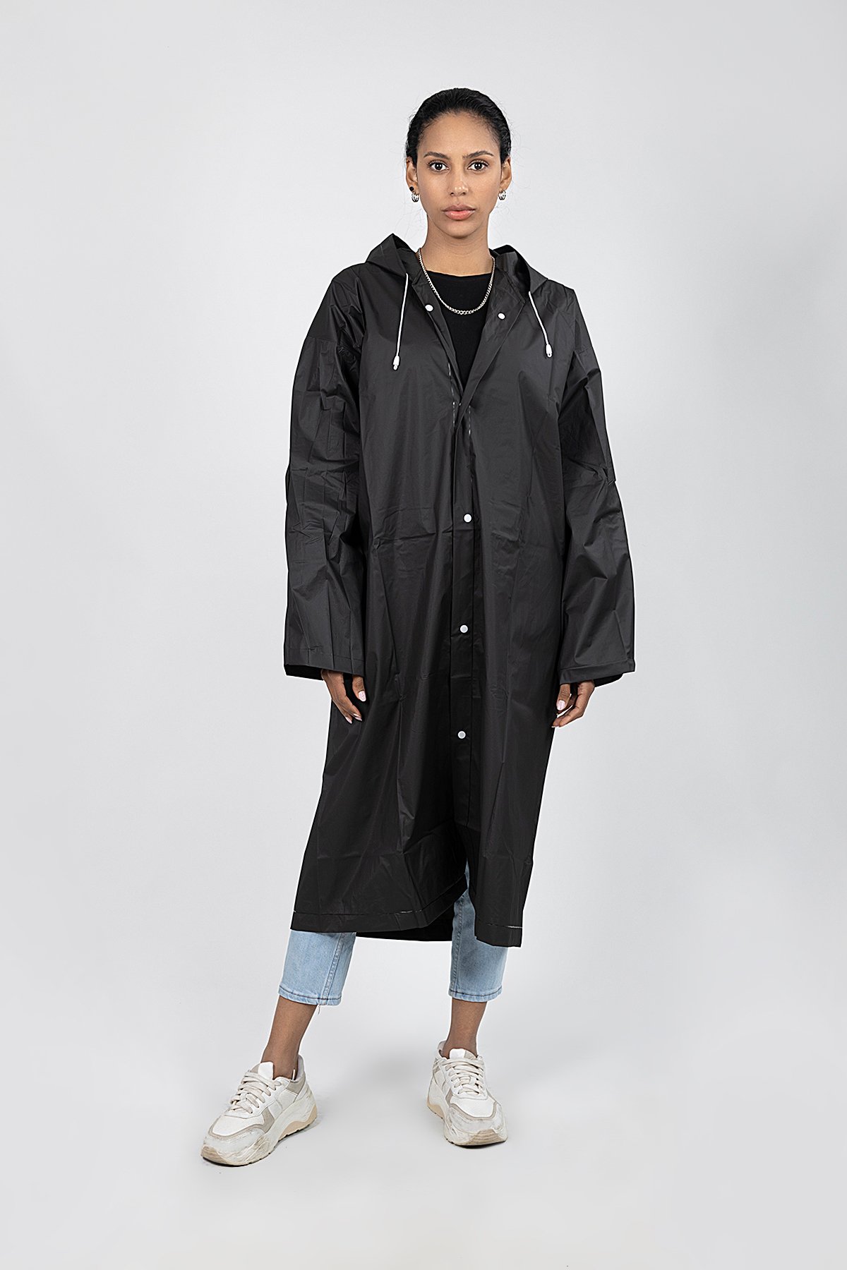 POLO55  Kapüşonlu Çıtçıtlı Yağmurluk ve Rüzgarlık