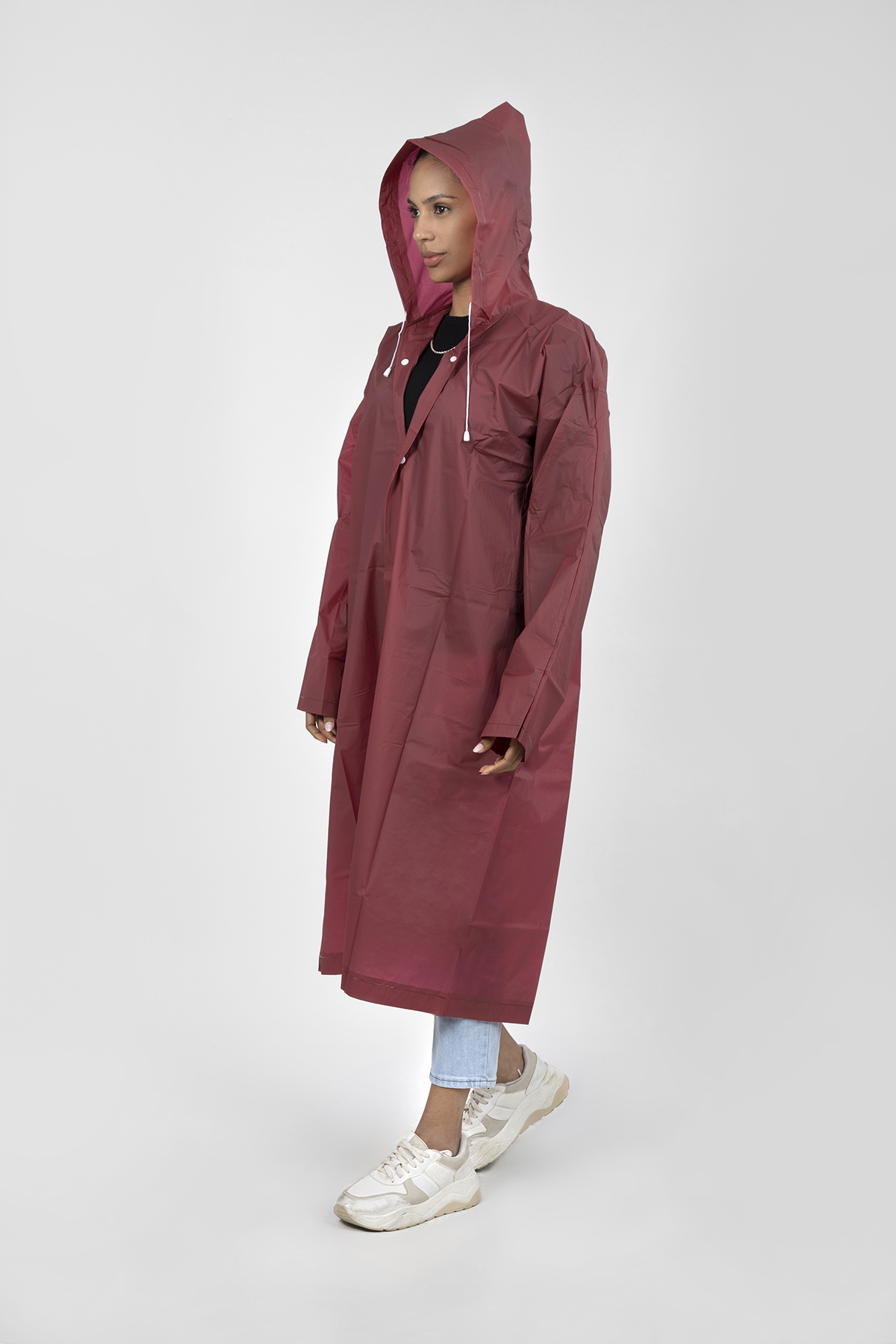 POLO55  Kapüşonlu Çıtçıtlı Yağmurluk ve Rüzgarlık