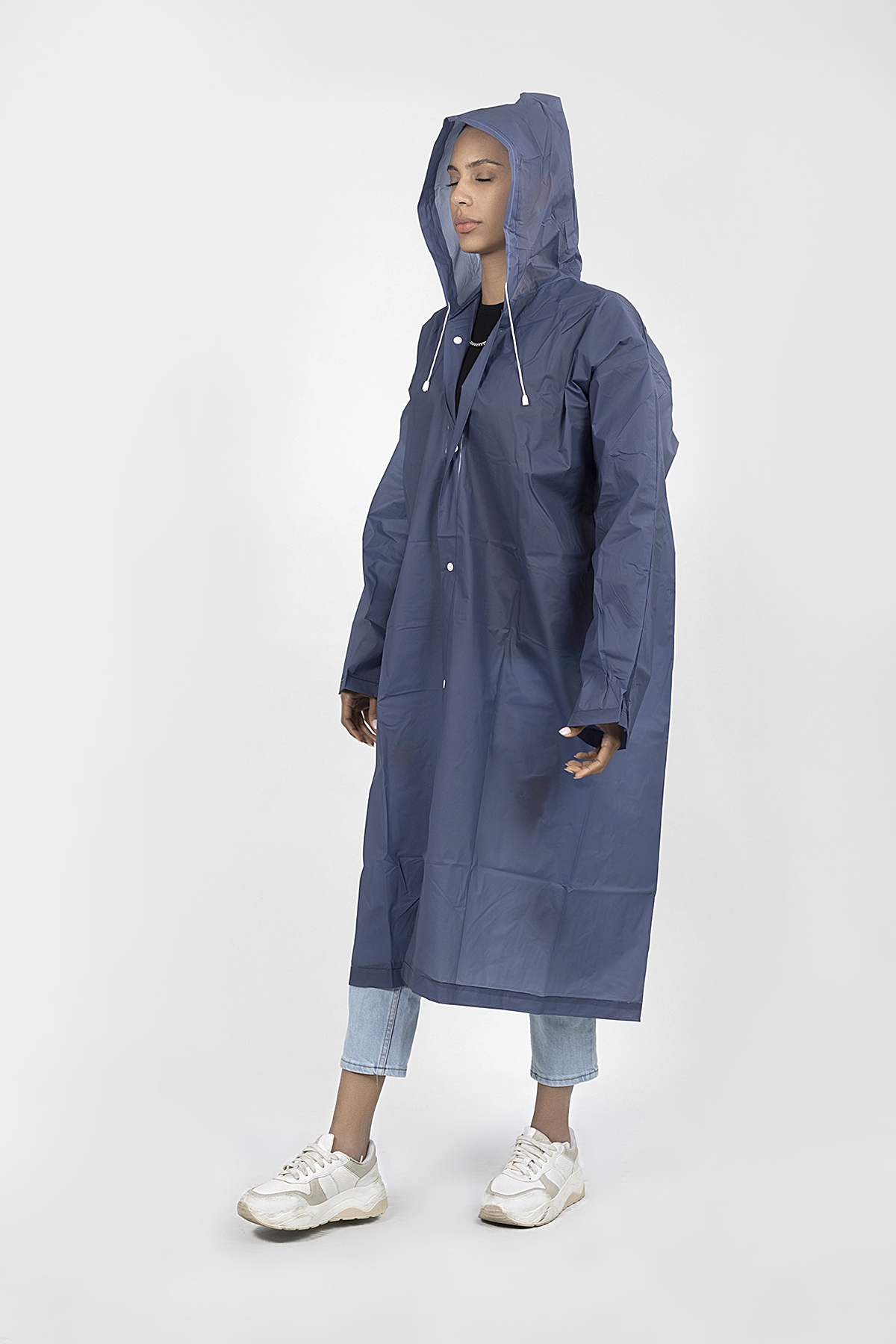 POLO55  Kapüşonlu Çıtçıtlı Yağmurluk ve Rüzgarlık