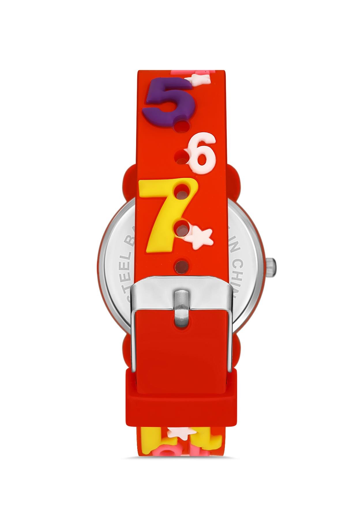 Polo55 Kırmızı Renkli Figürlü Kordon Analog Çocuk Kol Saati