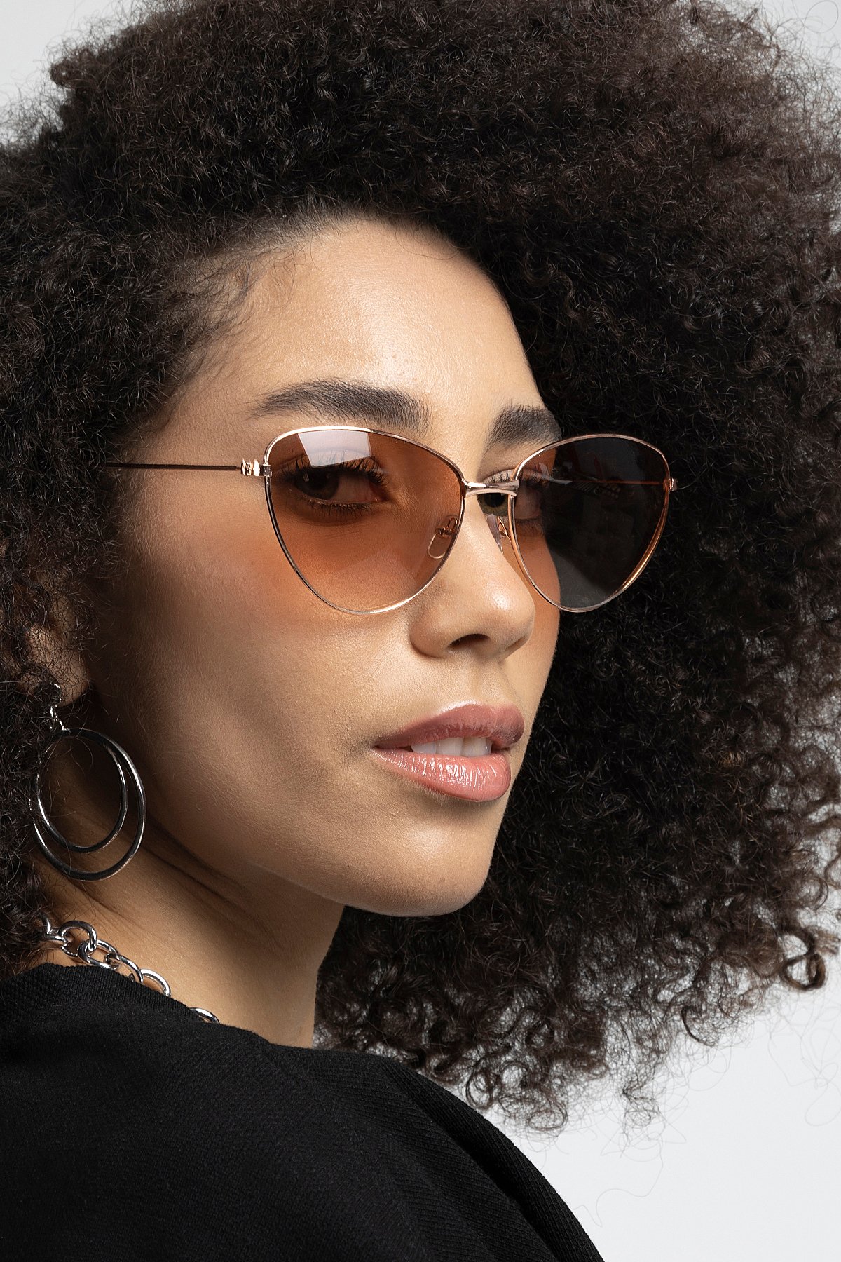 POLO55 Metal Çerçeve Cateye Kadın Güneş Gözlüğü PL22KG009R003