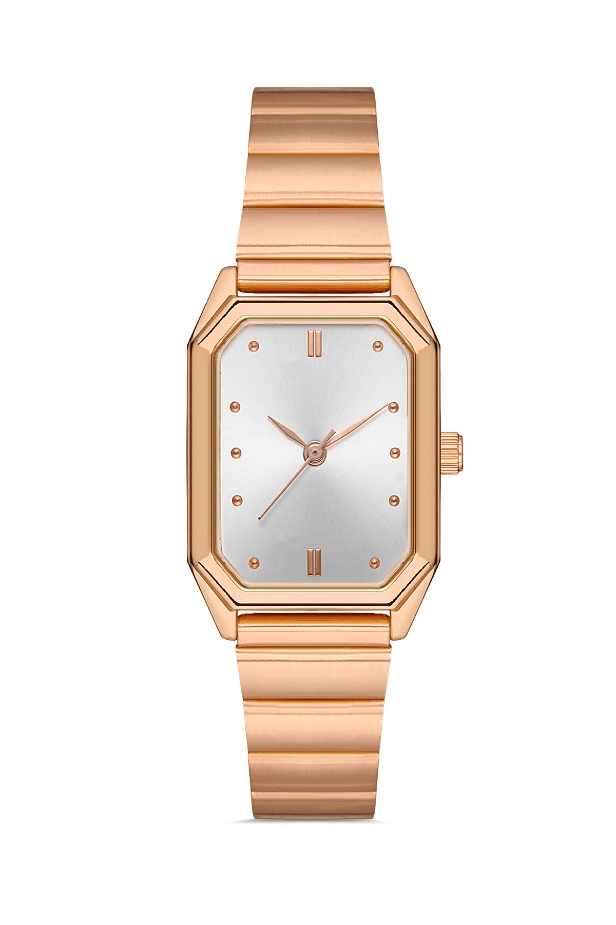 POLO55 Minimal Dikdörtgen Ayarlanabilir Kordon Rose Renk Kadın Kol Saati