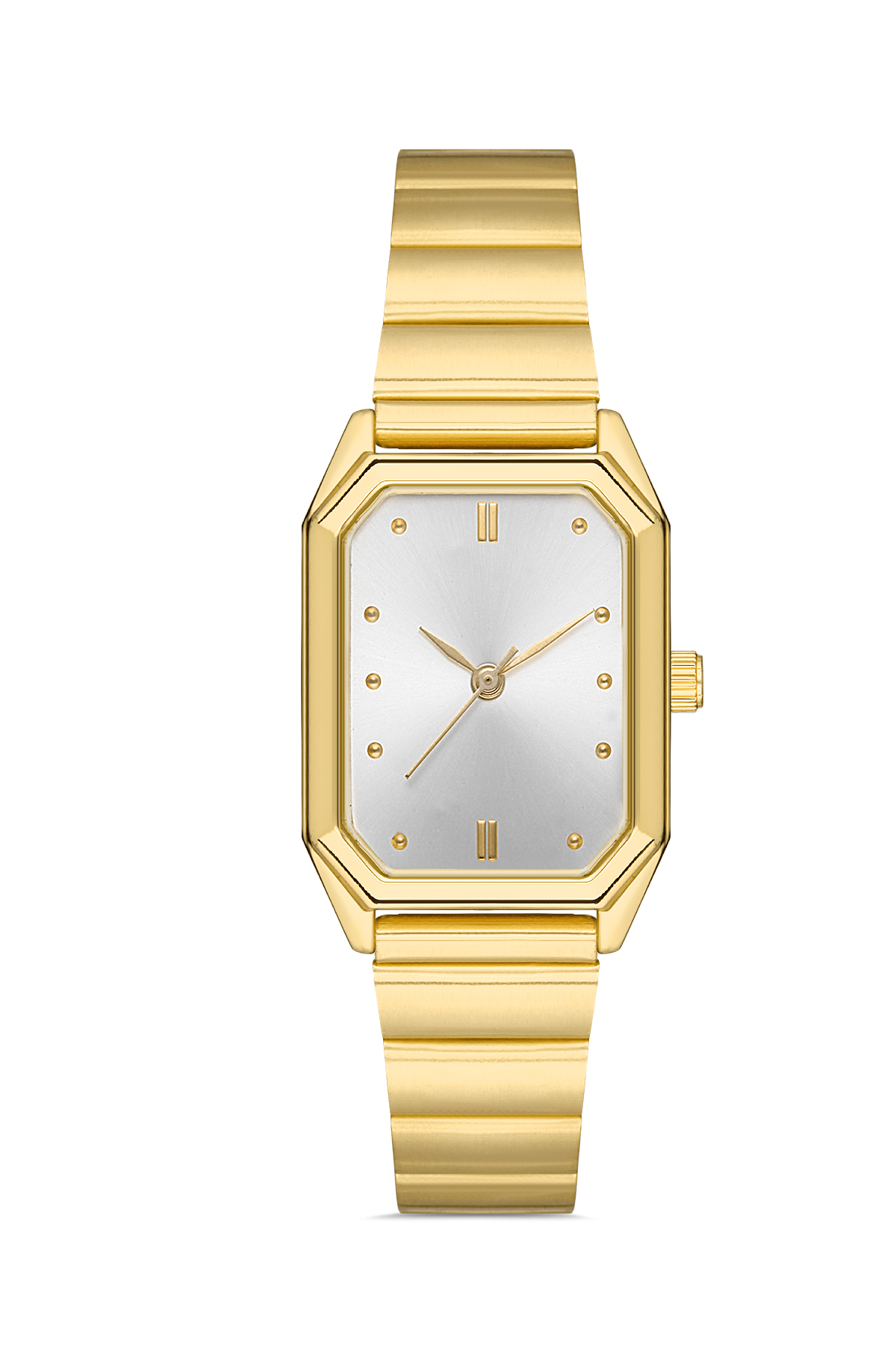 POLO55 Minimal Dikdörtgen Ayarlanabilir Kordon Gold Renk Kadın Kol Saati