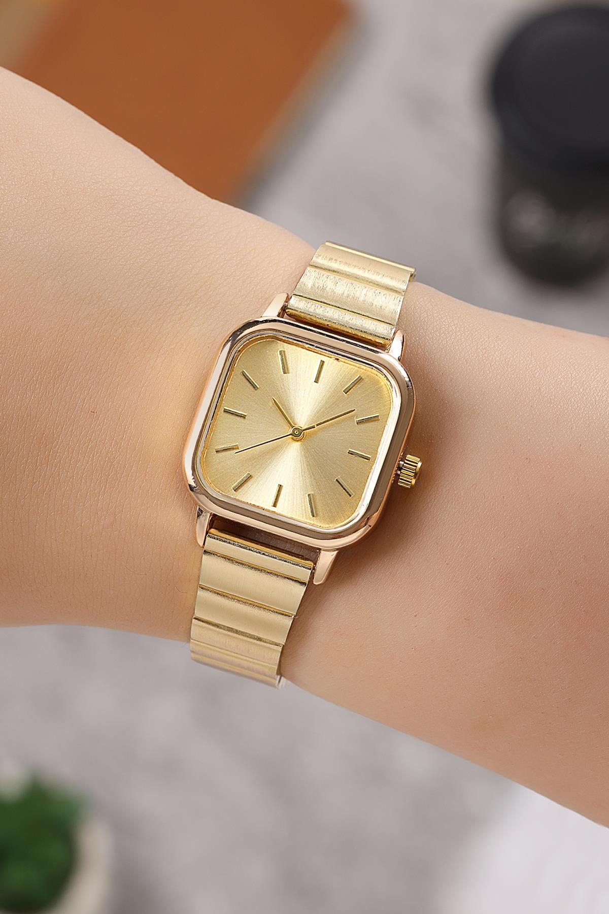 Polo55 Minimal Kare Kasa Retro Kadın Kol Saati