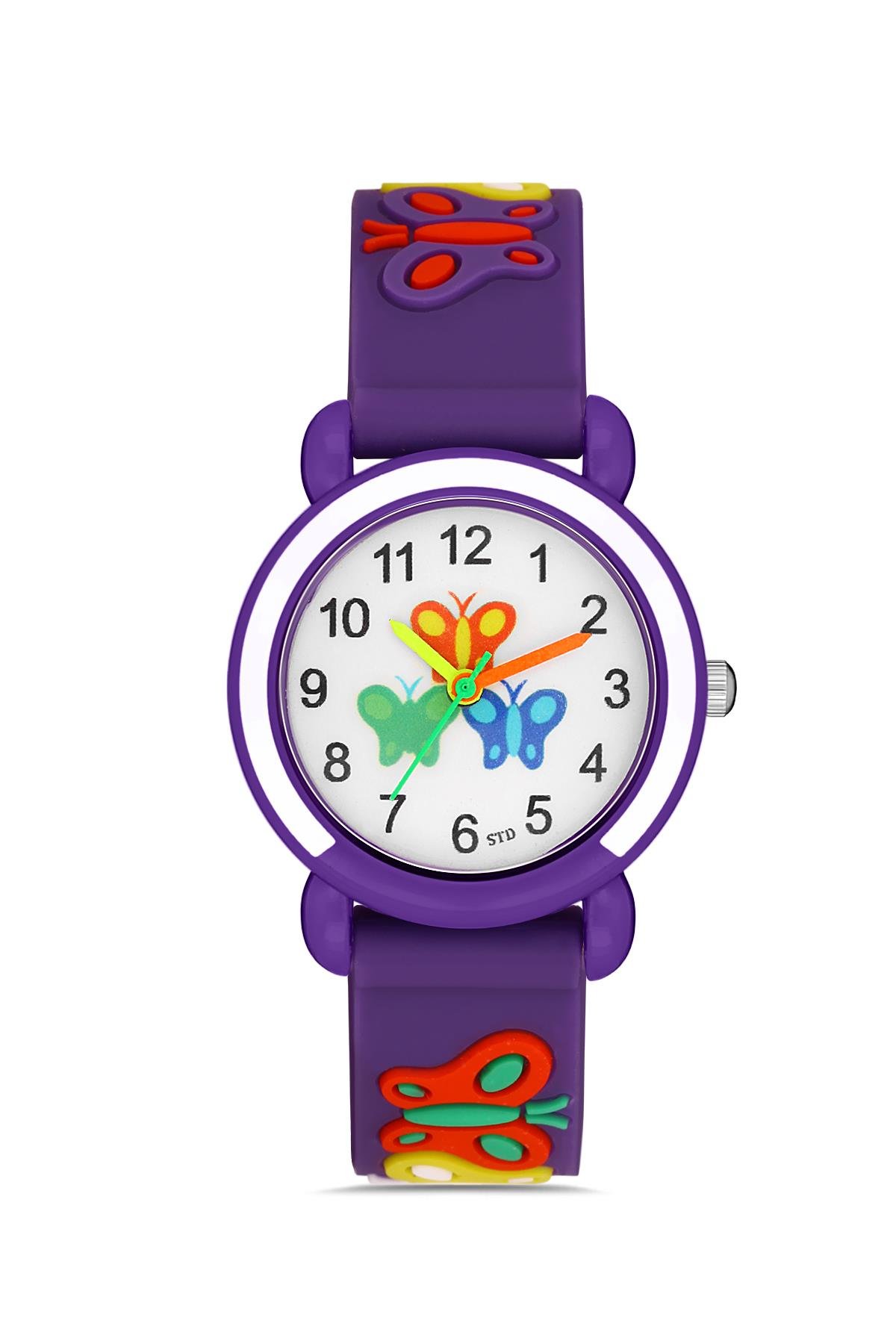 Polo55 Mor Renkli Figürlü Kordon Analog Çocuk Kol Saati
