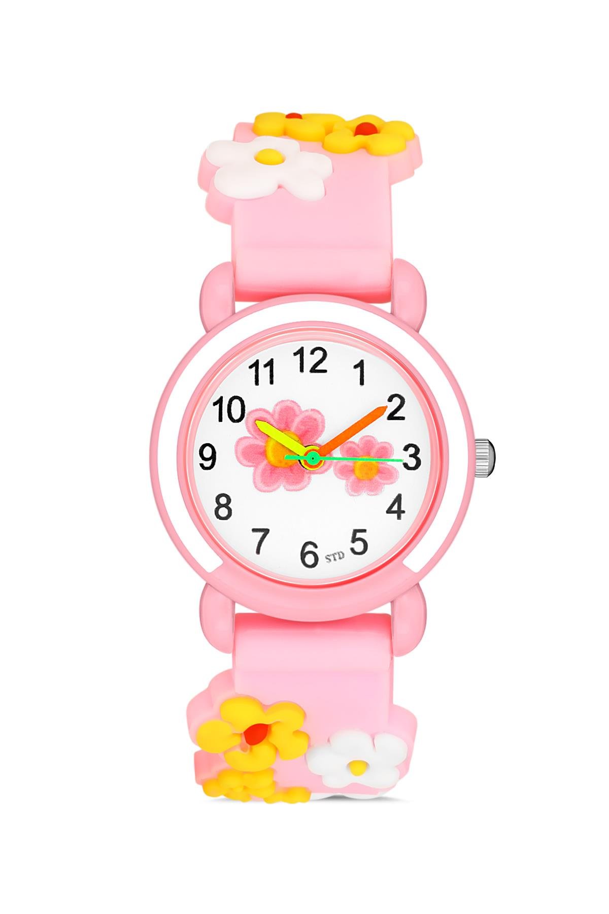 Polo55 Pembe Renkli Figürlü Kordon Analog Çocuk Kol Saati