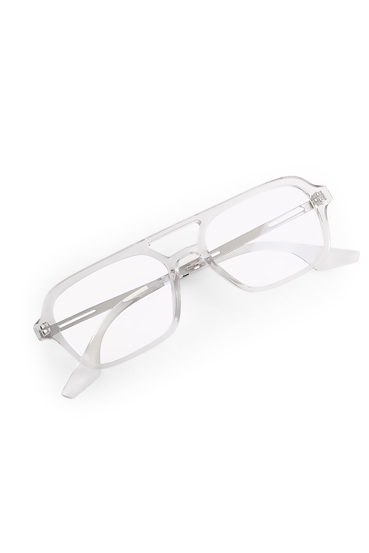 Polo55 Retro Tasarım Şeffaf Kasa Kadın Mavi Işık Gözlüğü