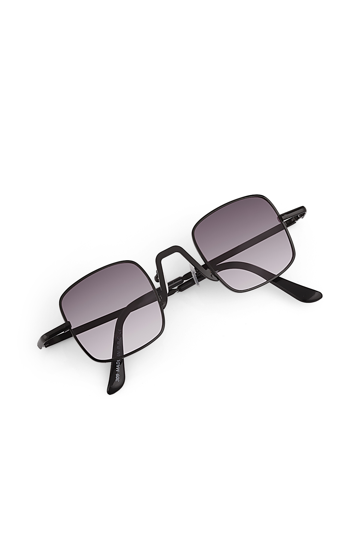 Polo55 Siyah Metal Çerçeve Kare Retro Tasarım Kadın Güneş Gözlüğü