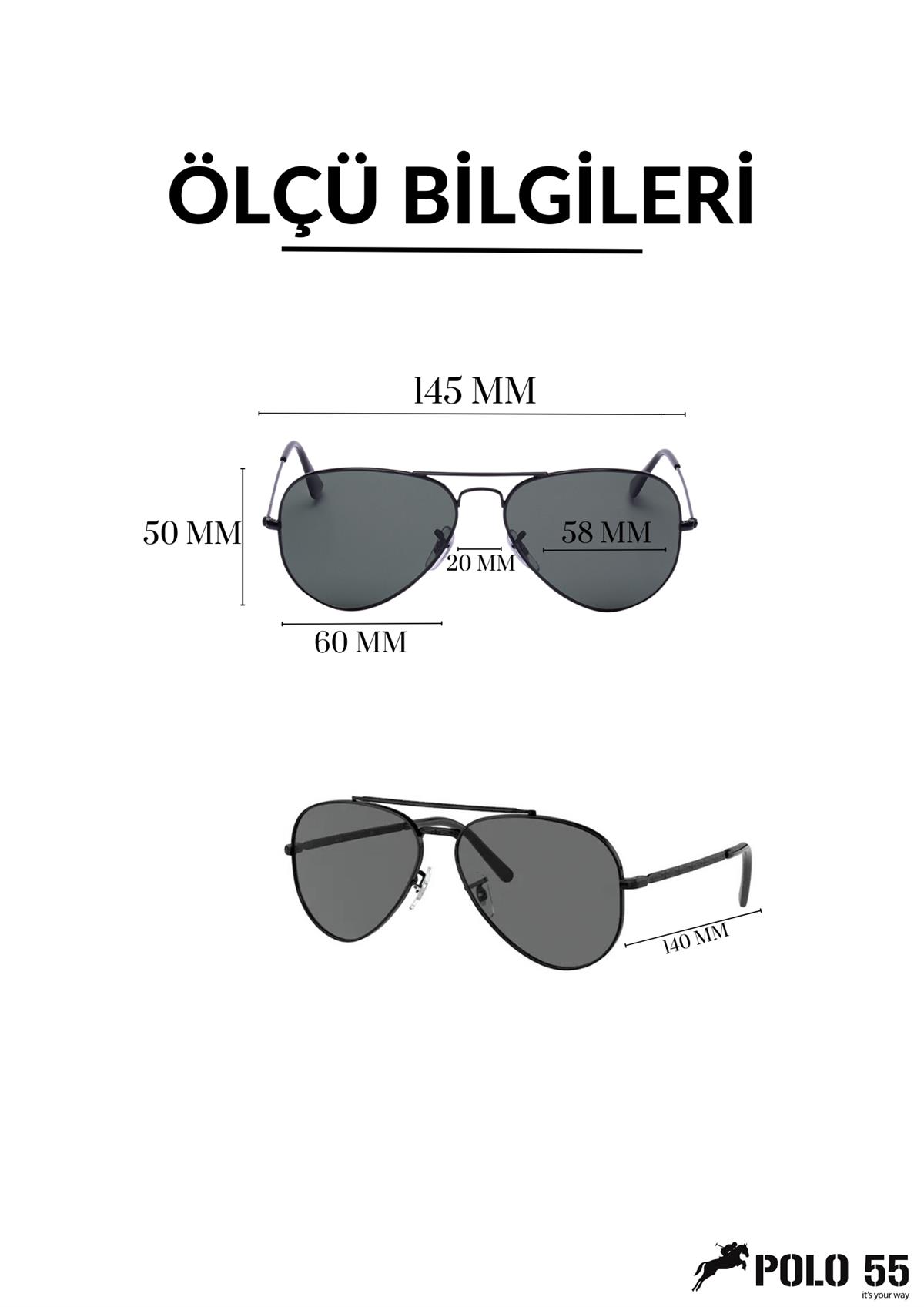 POLO55 Unisex Güneş Gözlüğü PL19M661R001