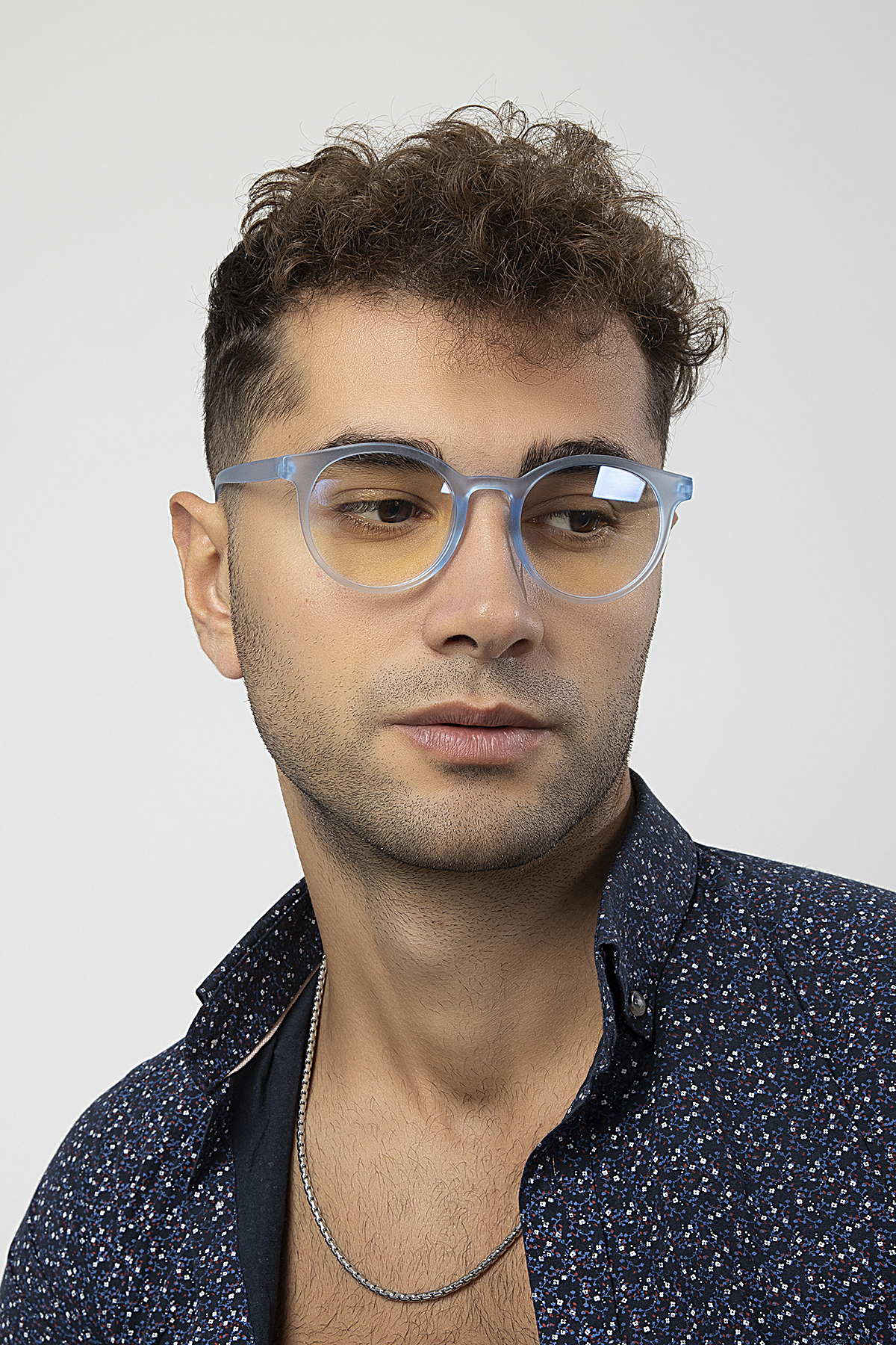 POLO55 Yuvarlak Model Erkek B-block Mavi Işık Korumalı Gözlük