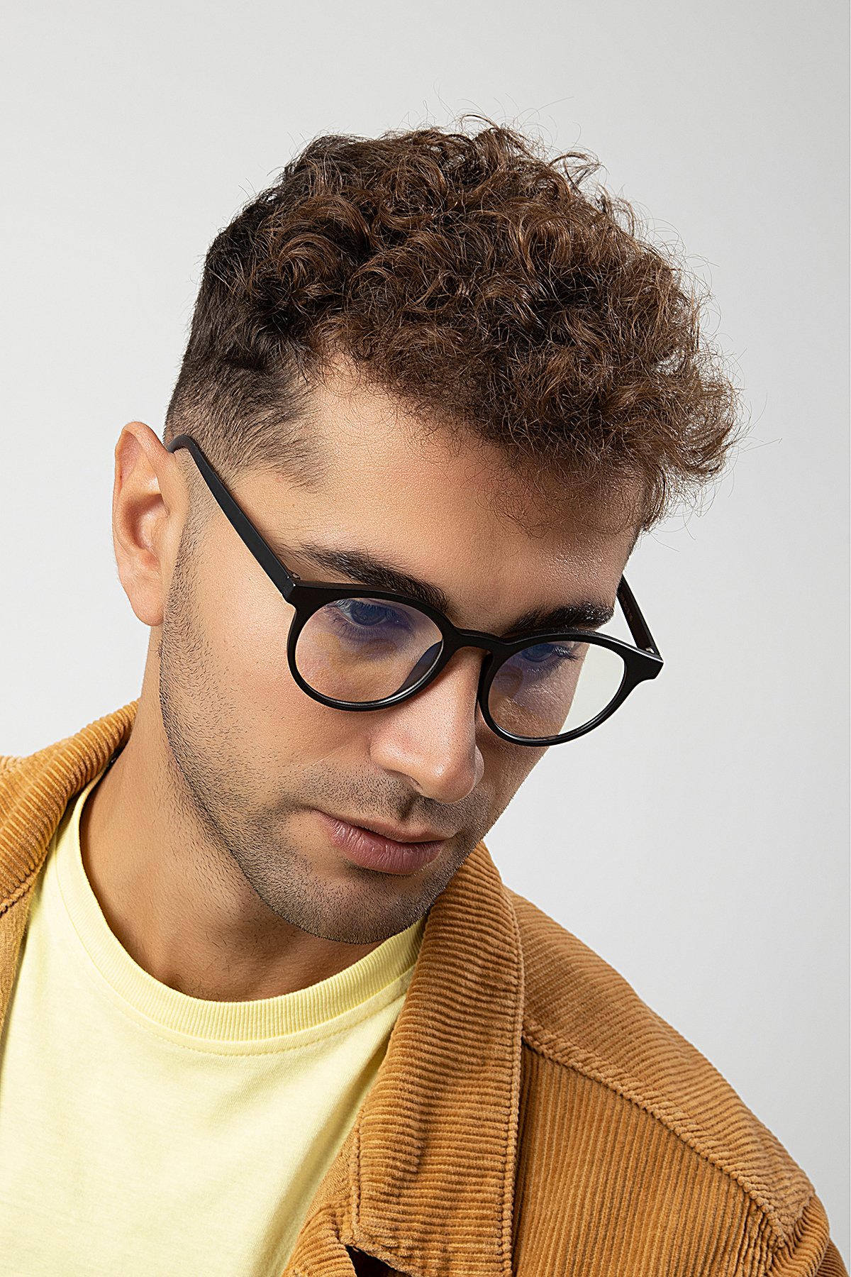 POLO55 Yuvarlak Model Erkek B-block Mavi Işık Korumalı Gözlük