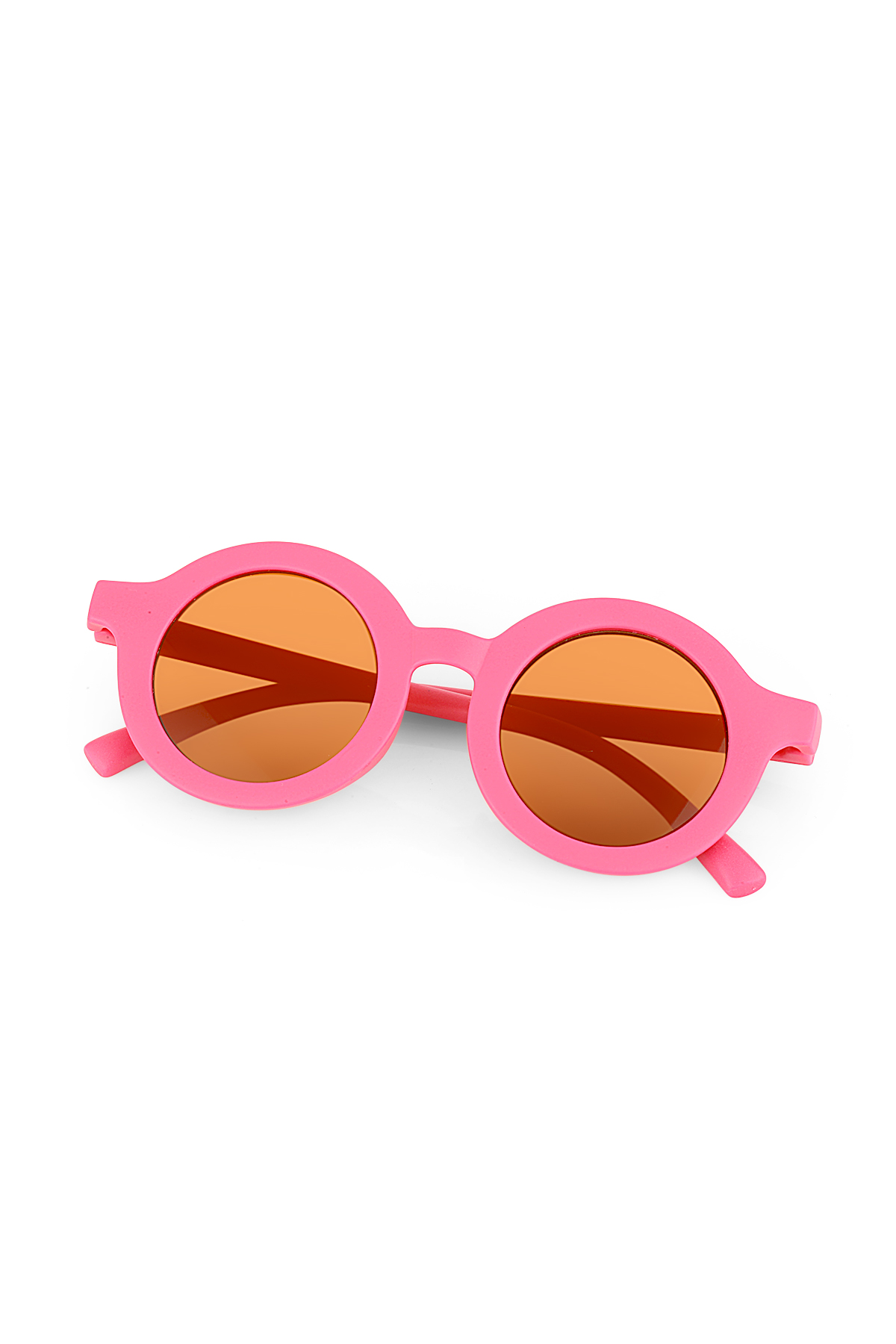 POLO55 Yuvarlak Model Fuşya Çocuk Güneş Gözlüğü