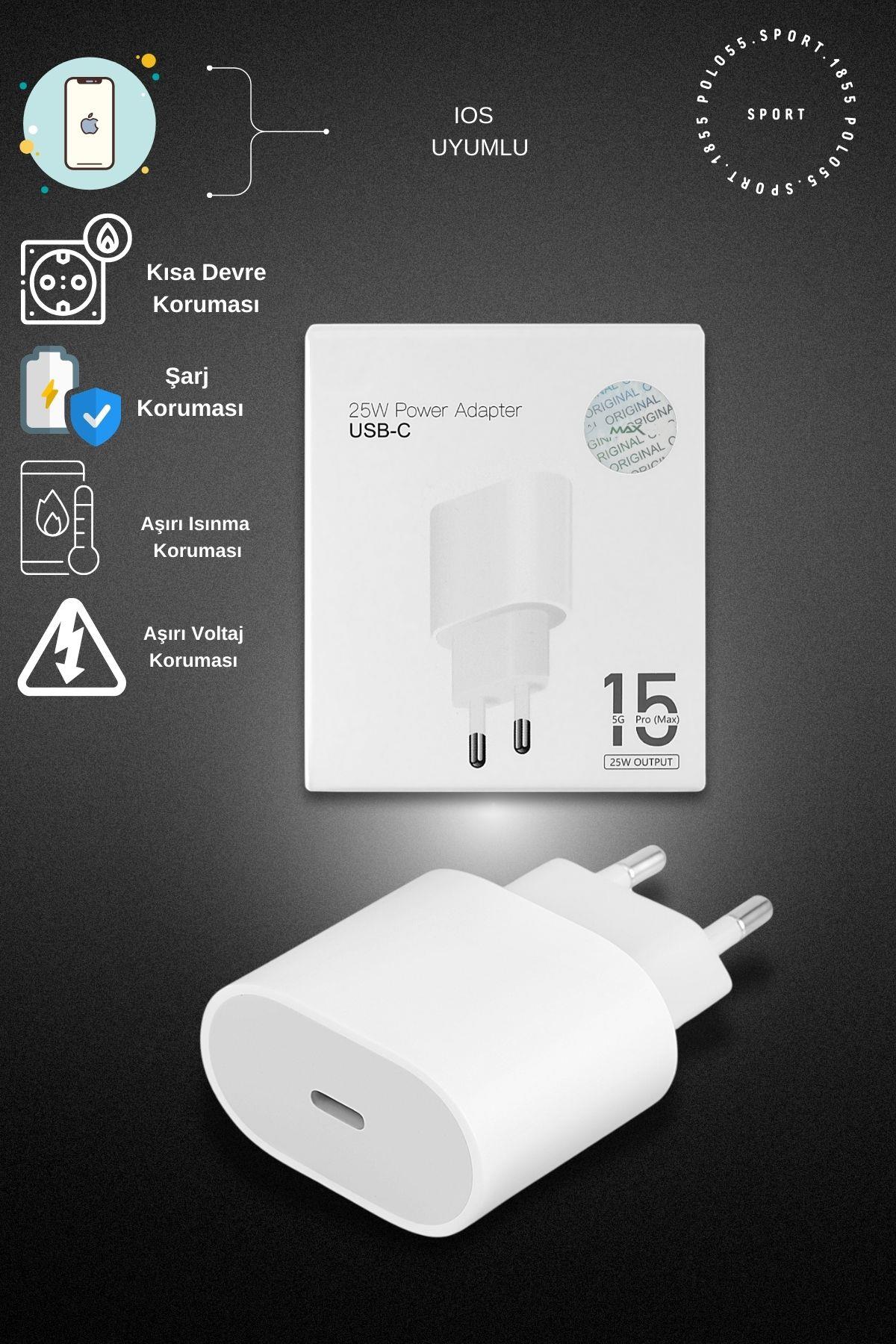 polo55.sport.1855 Typc Girişli 25W Hızlı Adaptör Beyaz