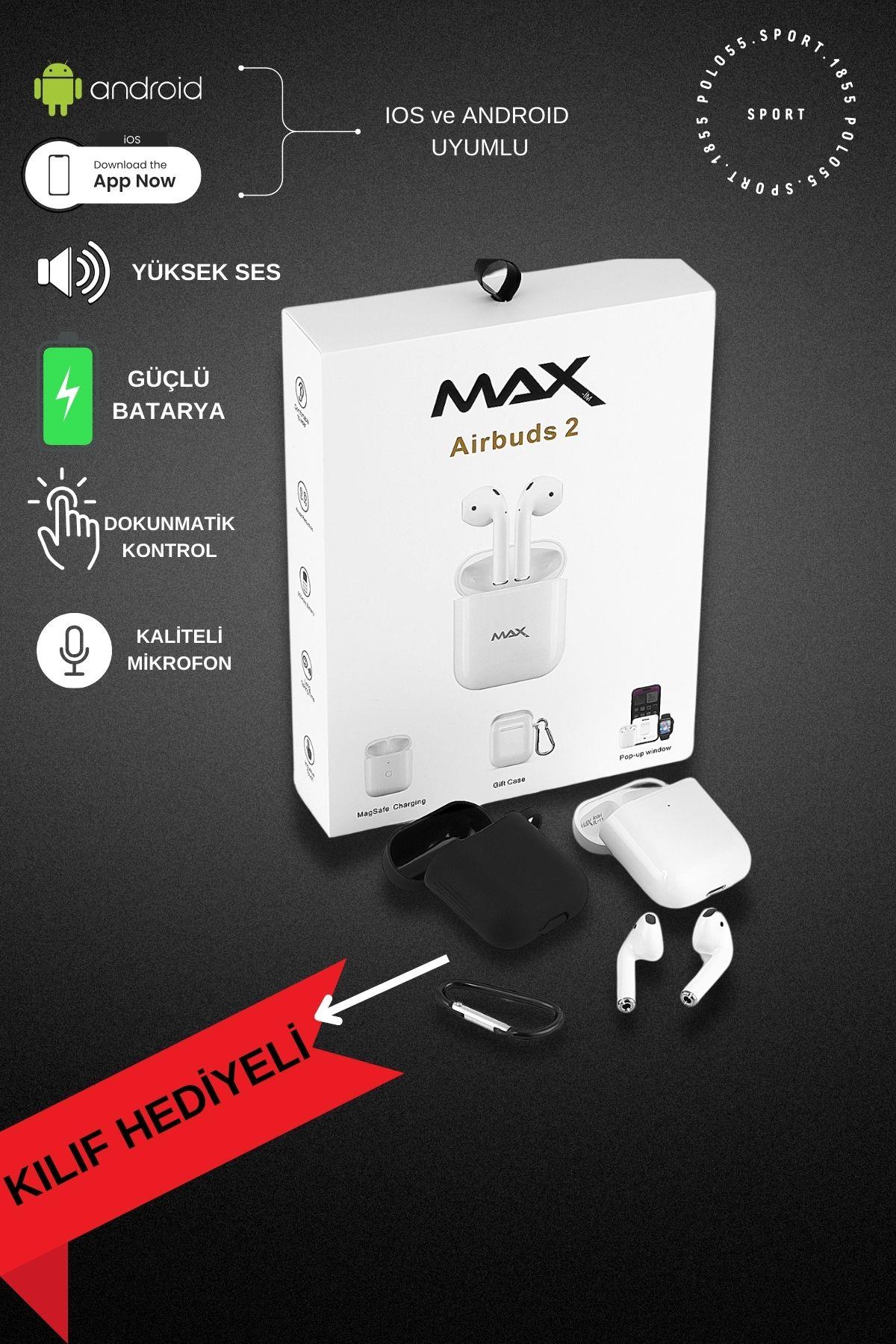 polo55.sport.1855 Airbuds 2 / Pro 2 Bluetooth Kulak İçi Kulaklık Silikon Hediyeli