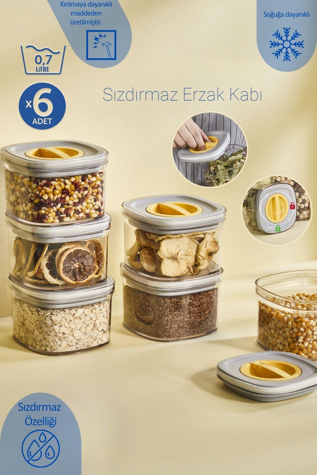 polo55.sport.1855 Sızdırmaz Vakumlu 6'lı 700 ml Yeşil Küçük Boy Saklama Kabı