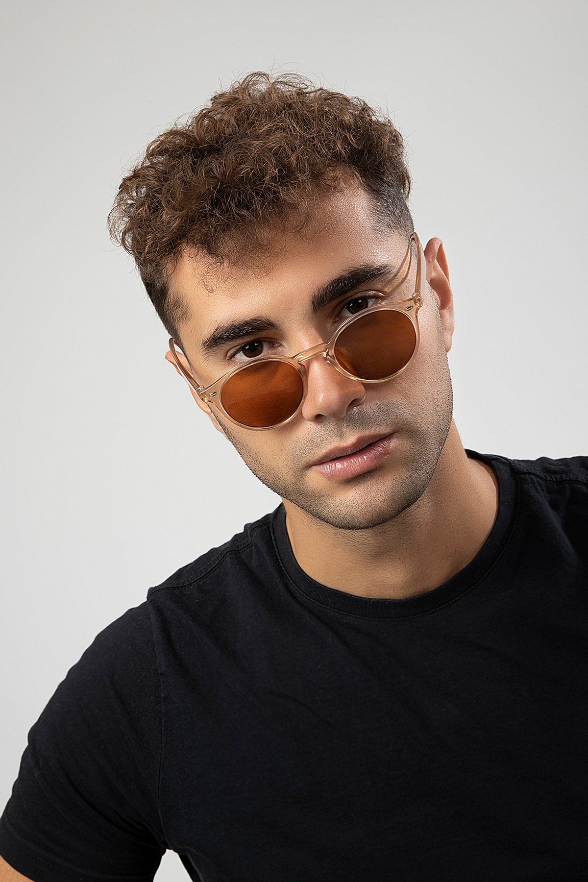 Retro Yuvarlak Anahtar Model Erkek Güneş Gözlüğü