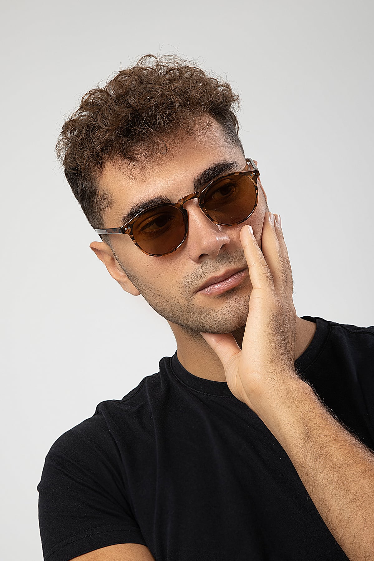 Retro Yuvarlak Anahtar Model Erkek Güneş Gözlüğü