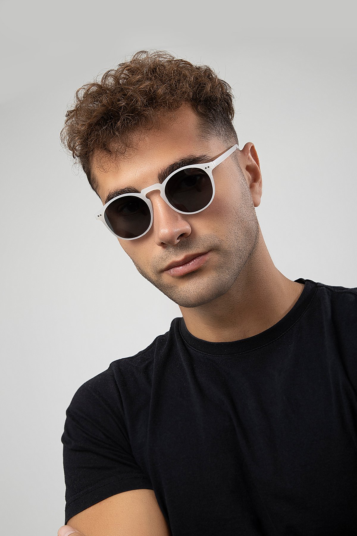 Retro Yuvarlak Anahtar Model Erkek Güneş Gözlüğü