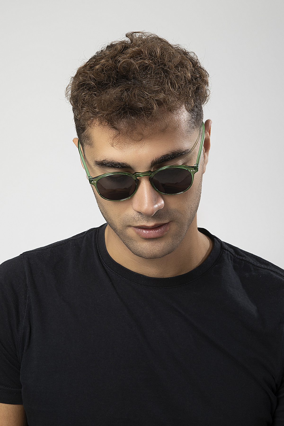 Retro Yuvarlak Anahtar Model Erkek Güneş Gözlüğü