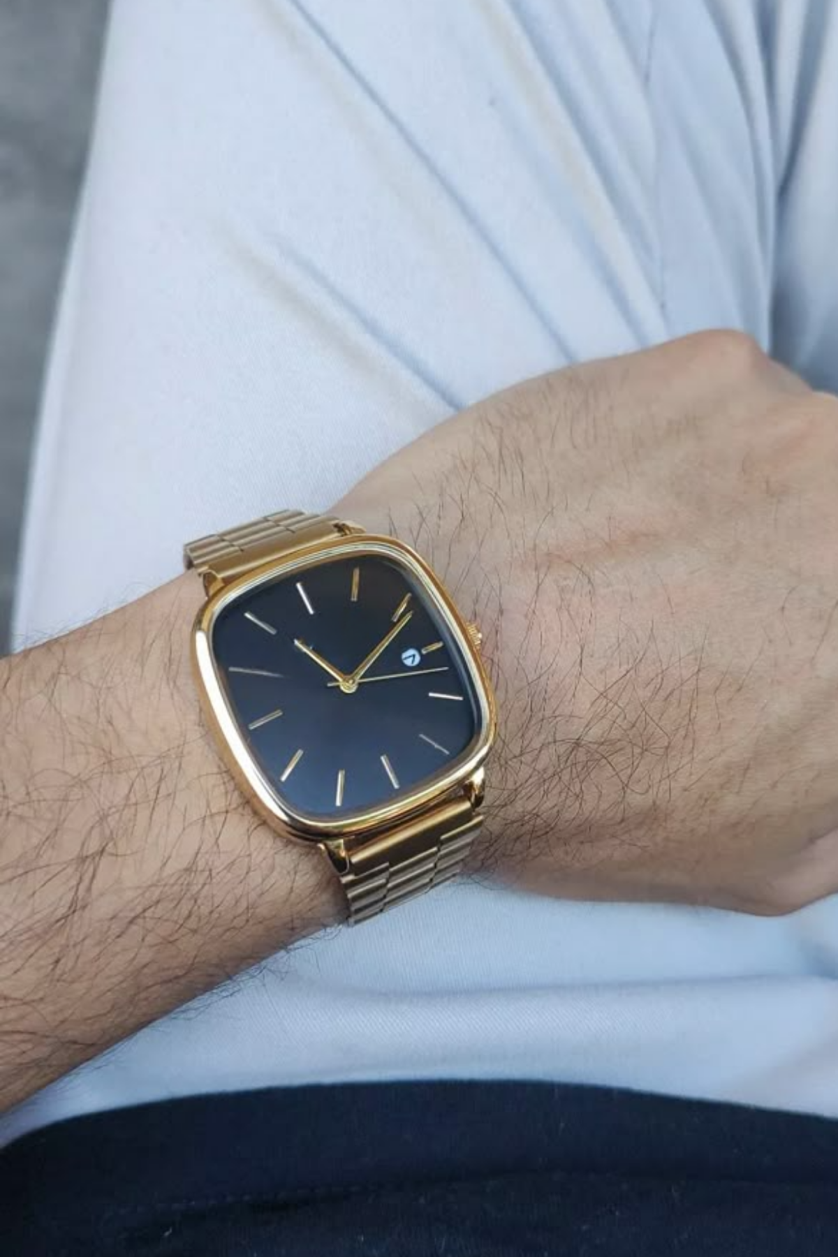 Siyah Kadranlı Gold Takvimli Erkek Kol Saati