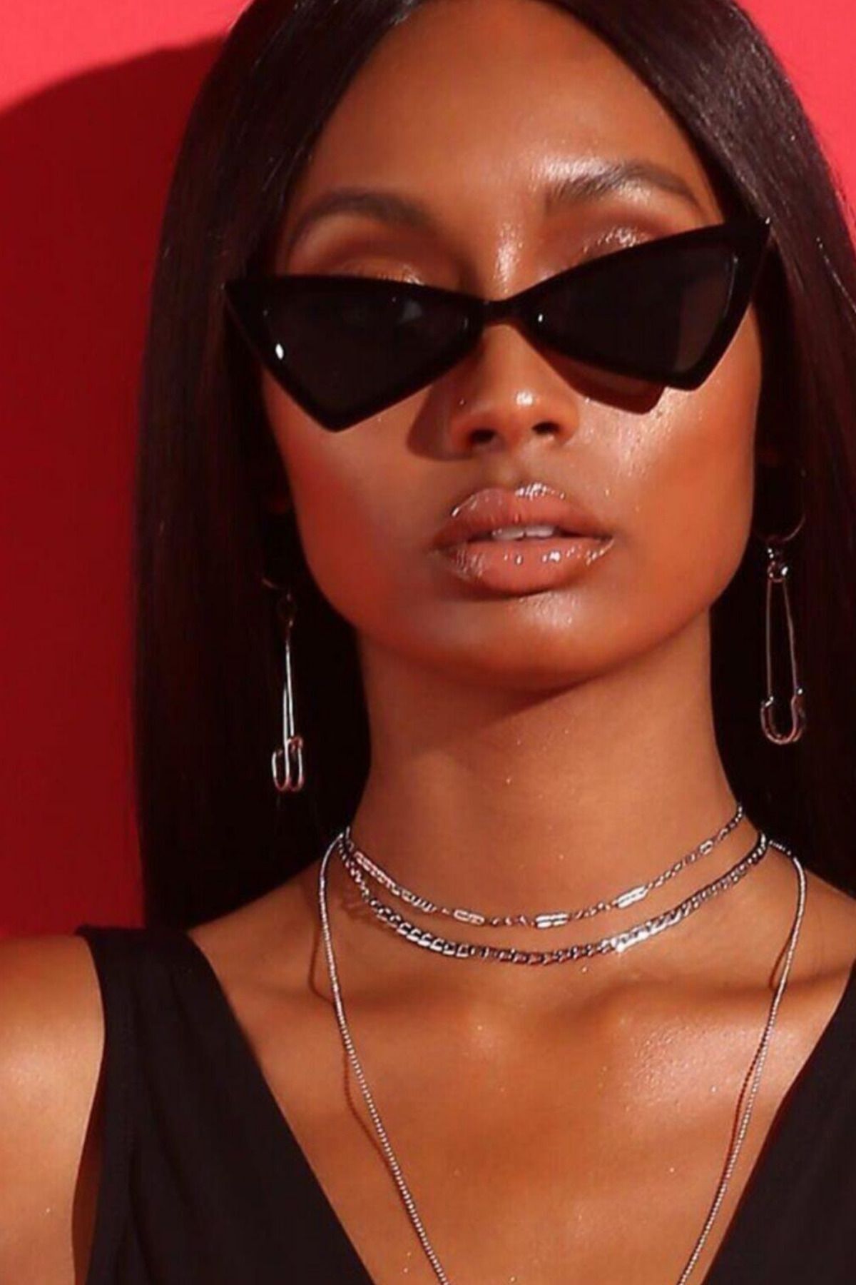 Siyah Kurdela Kadın Güneş Gözlüğü