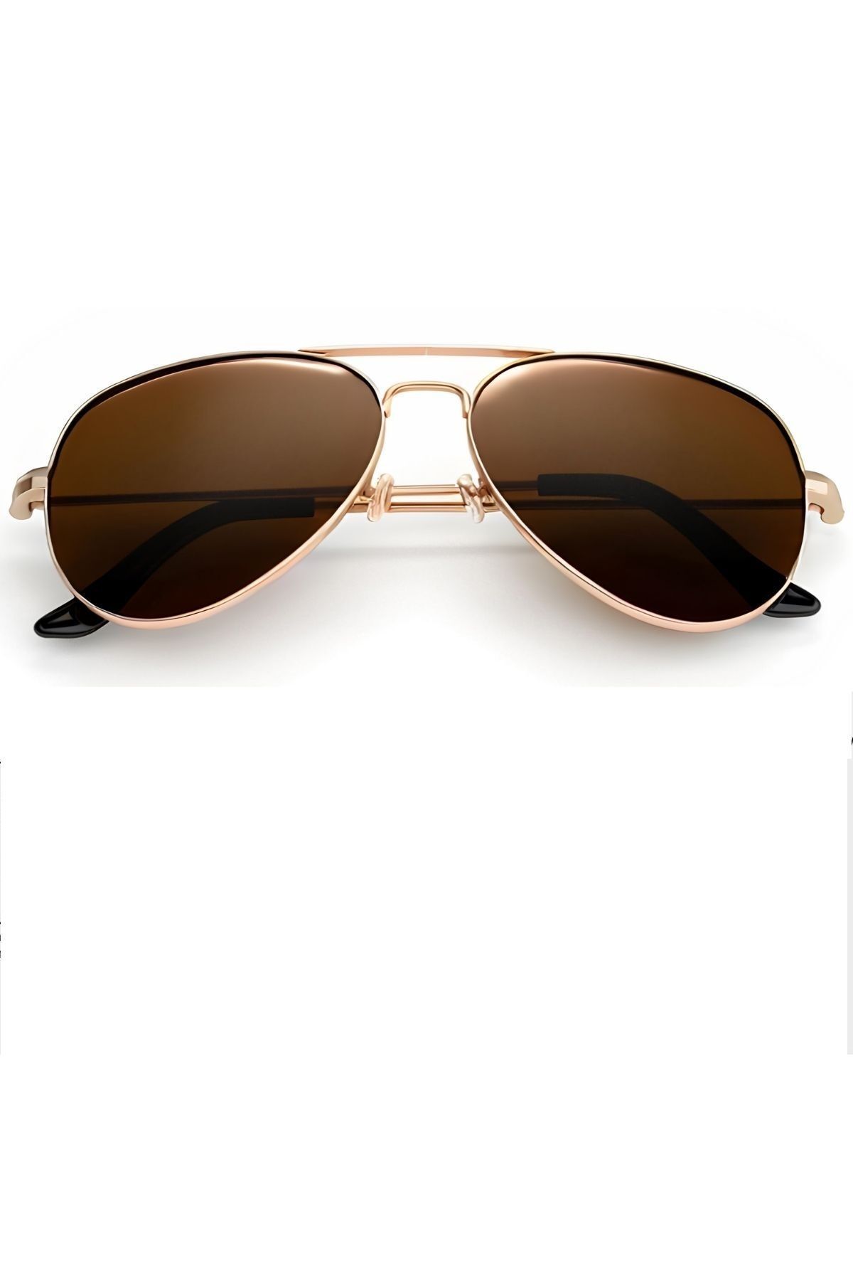 Tia Aviator Damla Model Metal Çerçeveli Rose-Kahve Erkek Güneş Gözlüğü