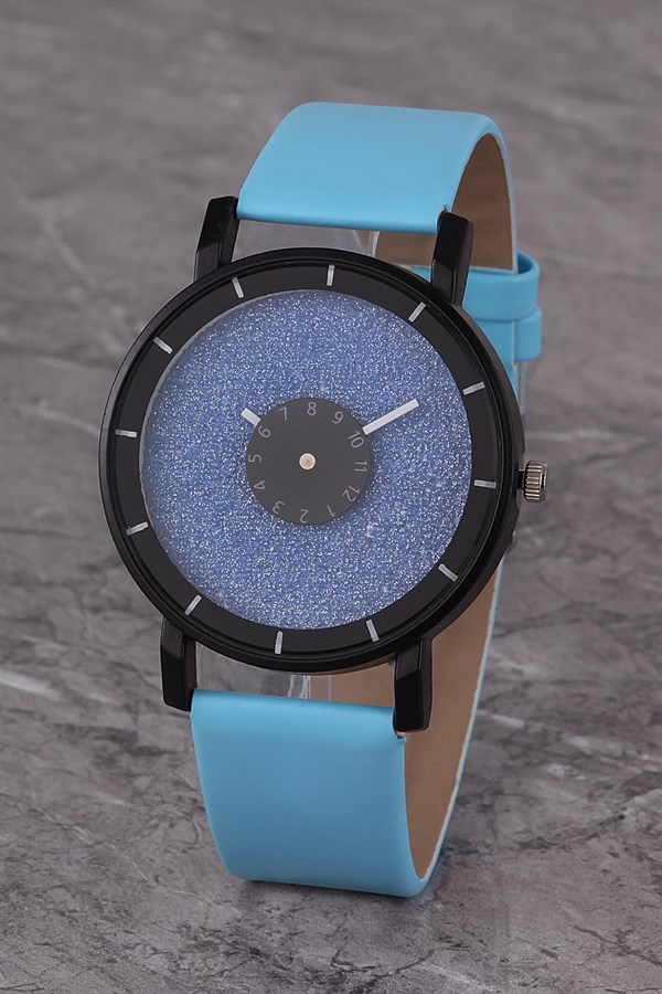 PLKK017R06 Kadın Saat Mavi Tasarım Kadran Deri Kordon