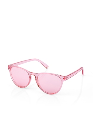 Pembe Yuvarlak Kemik Retro Unisex  Güneş Gözlüğü PL22KG007R006