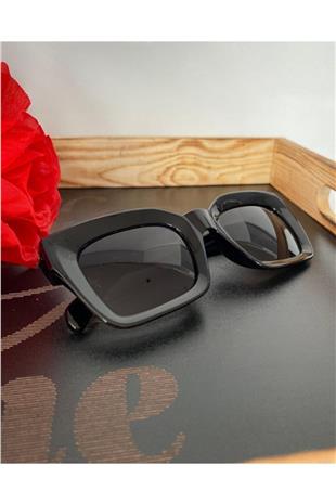 POLO55 Mia Kalın Çerçeveli Tasarım Gözlük Siyah Çerçeve Siyah Cam