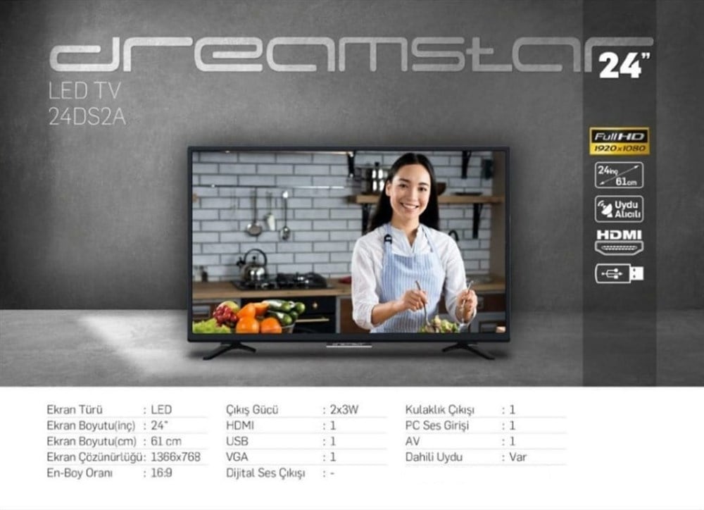 Dreamstar 24 İnç Full HD Smart Led TV (24DS2A)