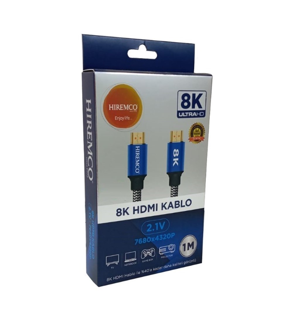 Hiremco 8K Ultra HD HDMI Kablo 1 Metre