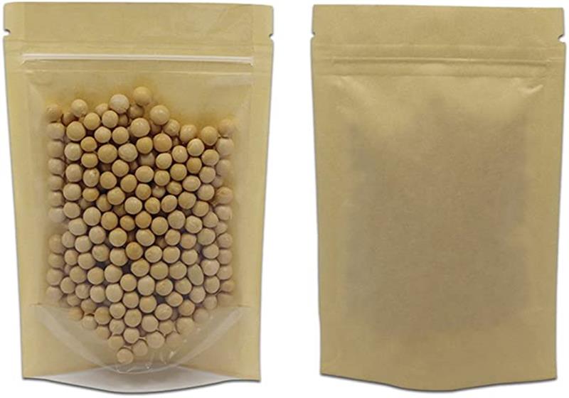 Kraft Geniş Pencereli Doypak Poşet 1000 gr.-500 Adet