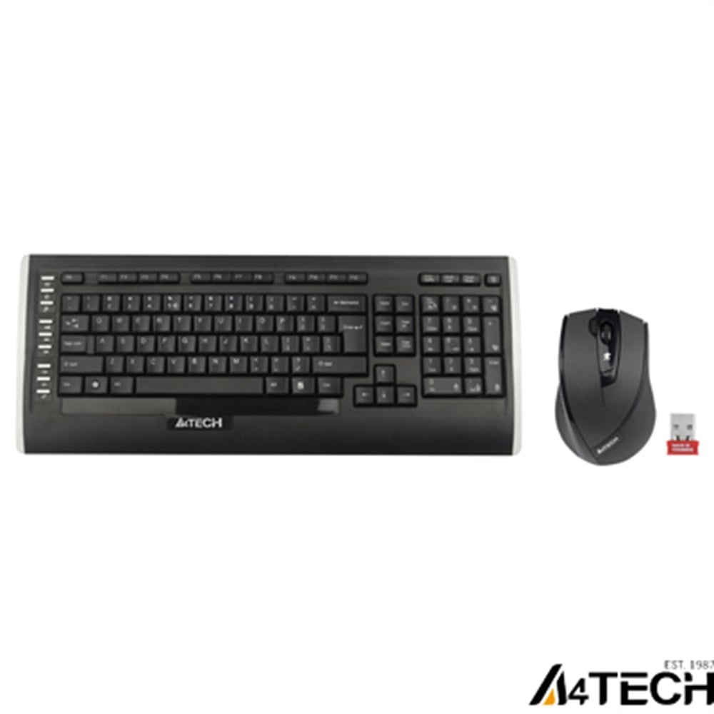 A4 Tech 9300F Q Kablosuz MM vTrack Mouse Set Siyah