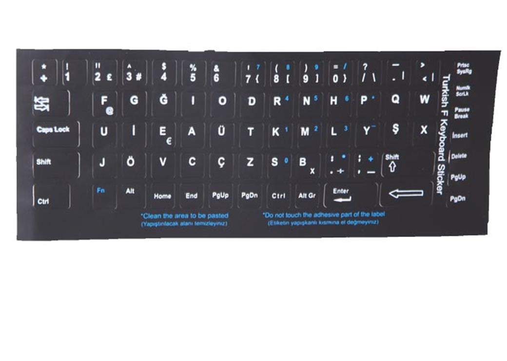 Addison 300162 Türkçe F Siyah Klavye Stiker
