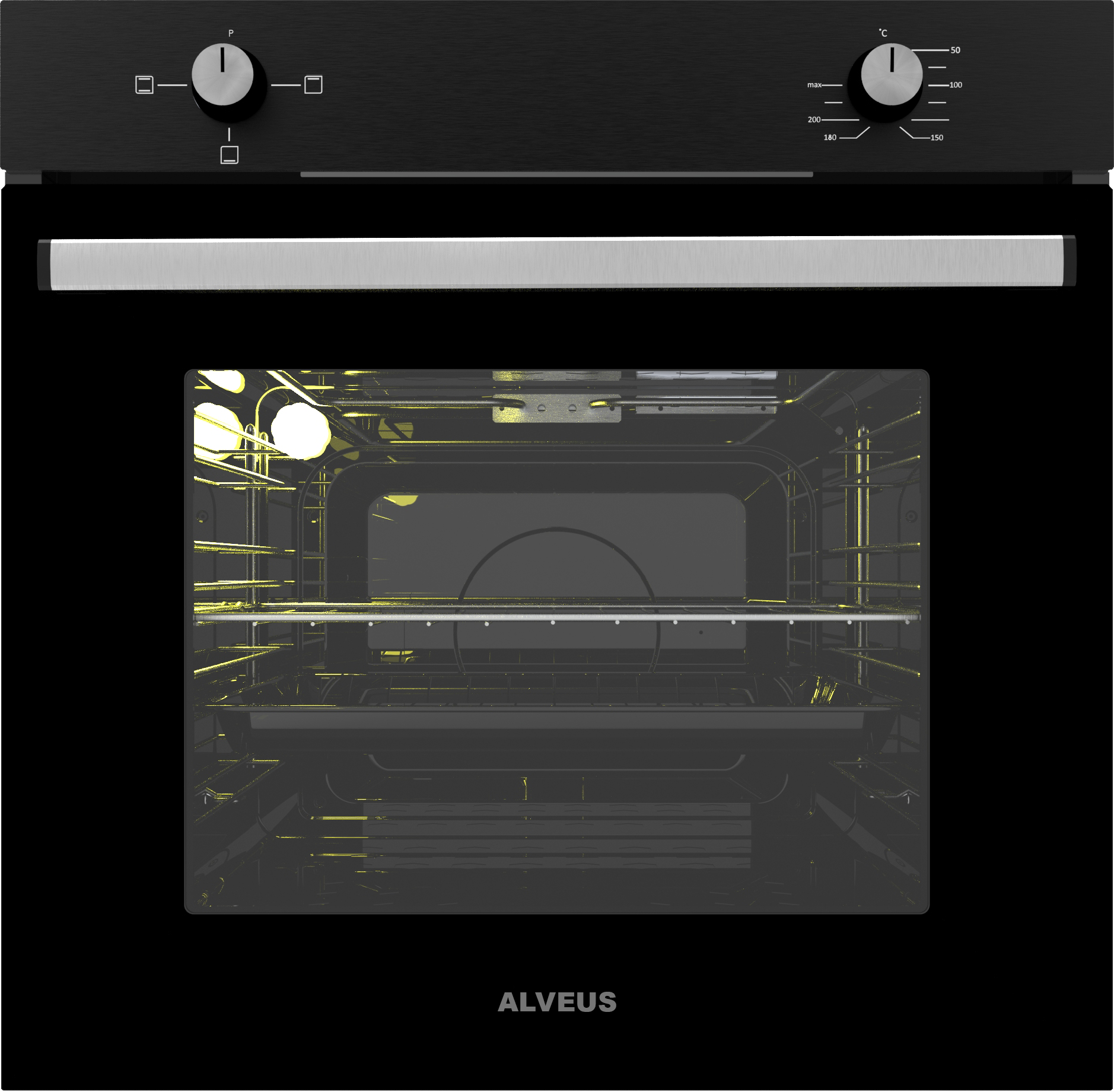 ALVEUS MFA 604 SİYAH 60CM ANKASTRE CAM FIRIN